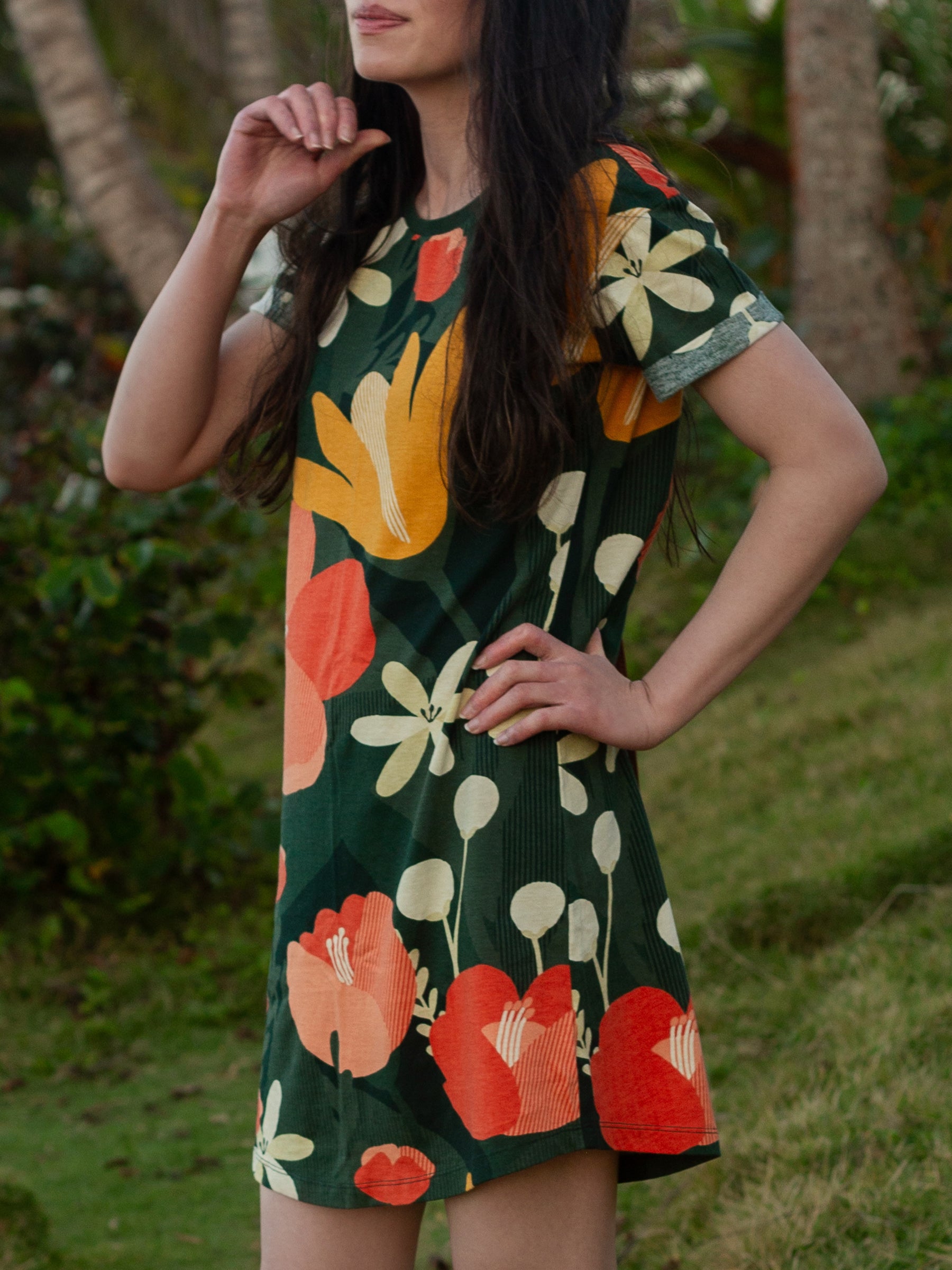 T-Shirt Dress | Paradise, a Organic Dress by Happy Earth Apparel