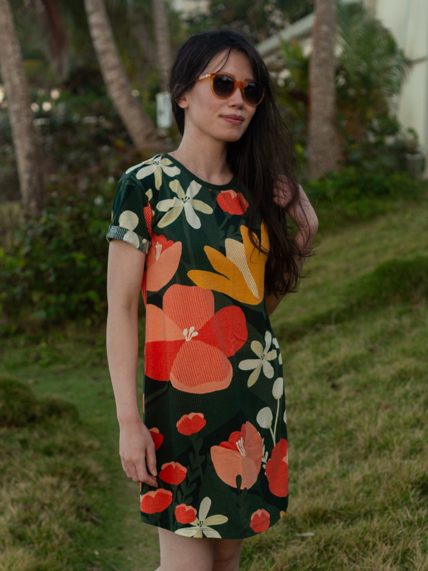 T-Shirt Dress | Paradise, a Organic Dress by Happy Earth Apparel