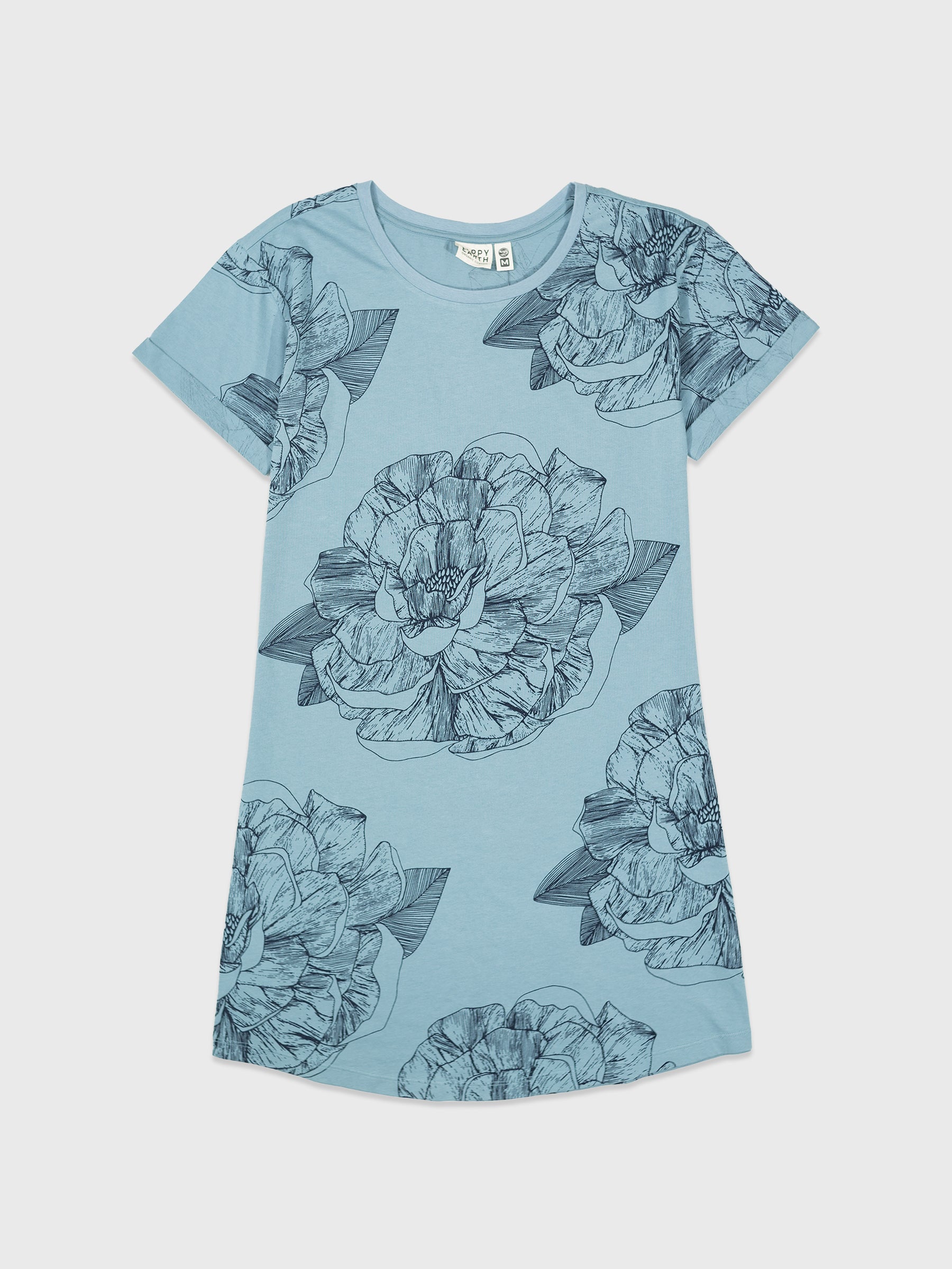 T-Shirt Dress | Peony-Organic Dress-Happy Earth