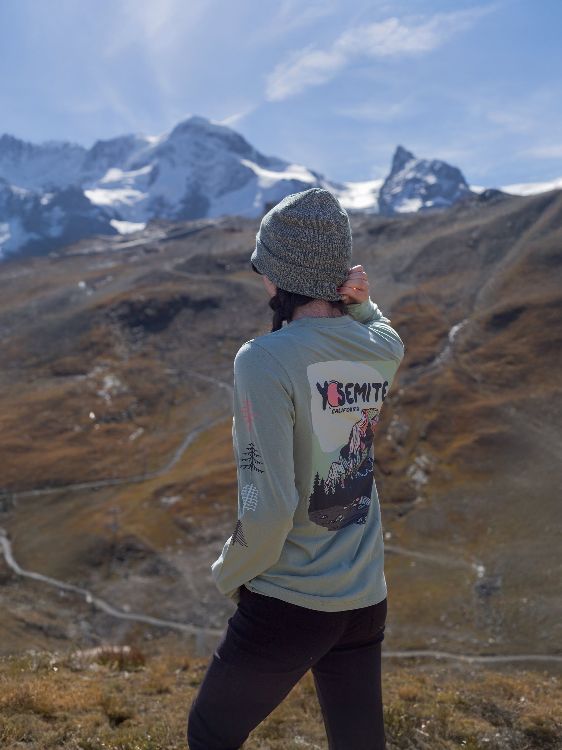 Half Dome Tee, a Organic Long Sleeve Tee by Happy Earth Apparel