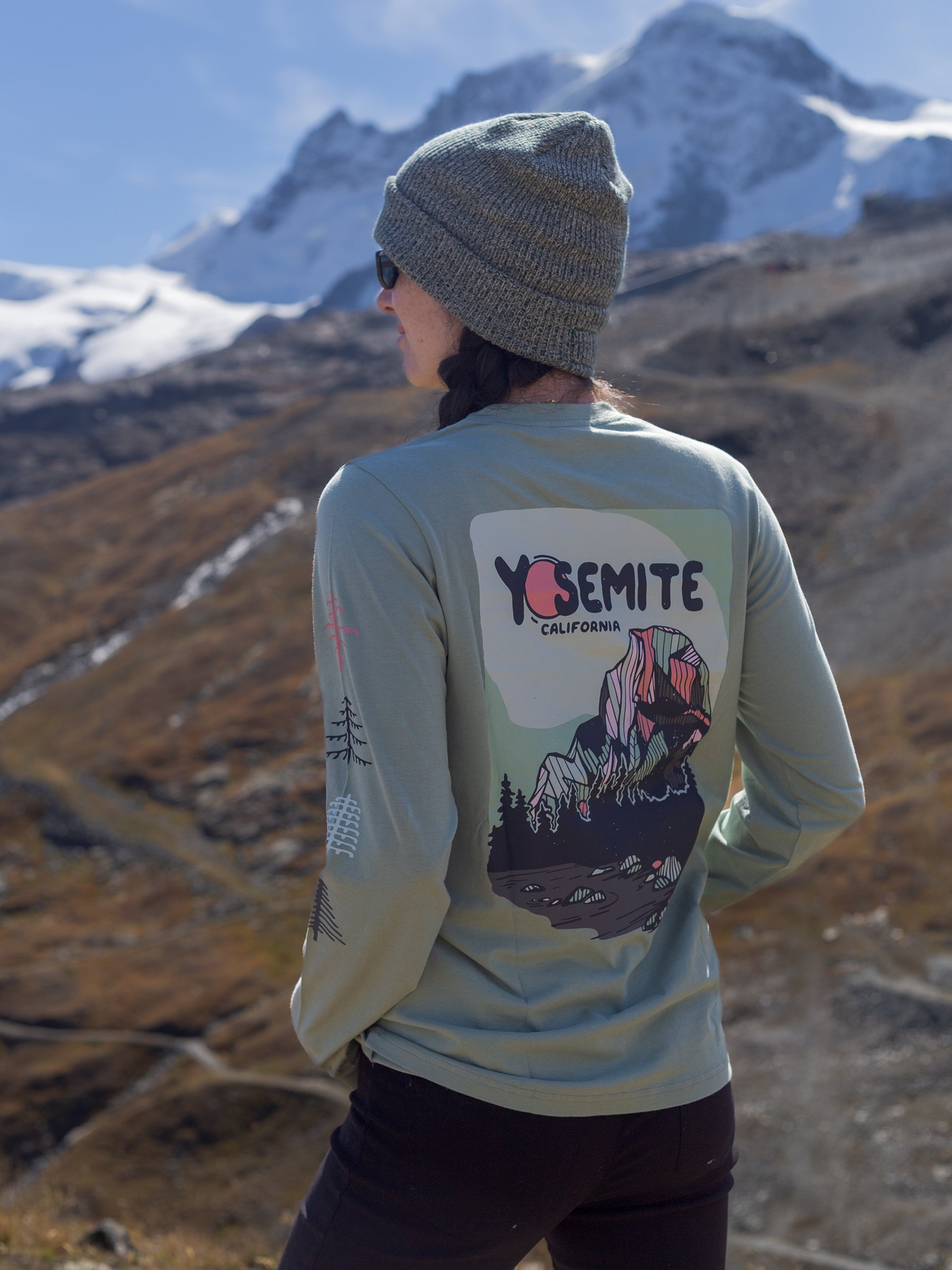 Half Dome Tee, a Organic Long Sleeve Tee by Happy Earth Apparel