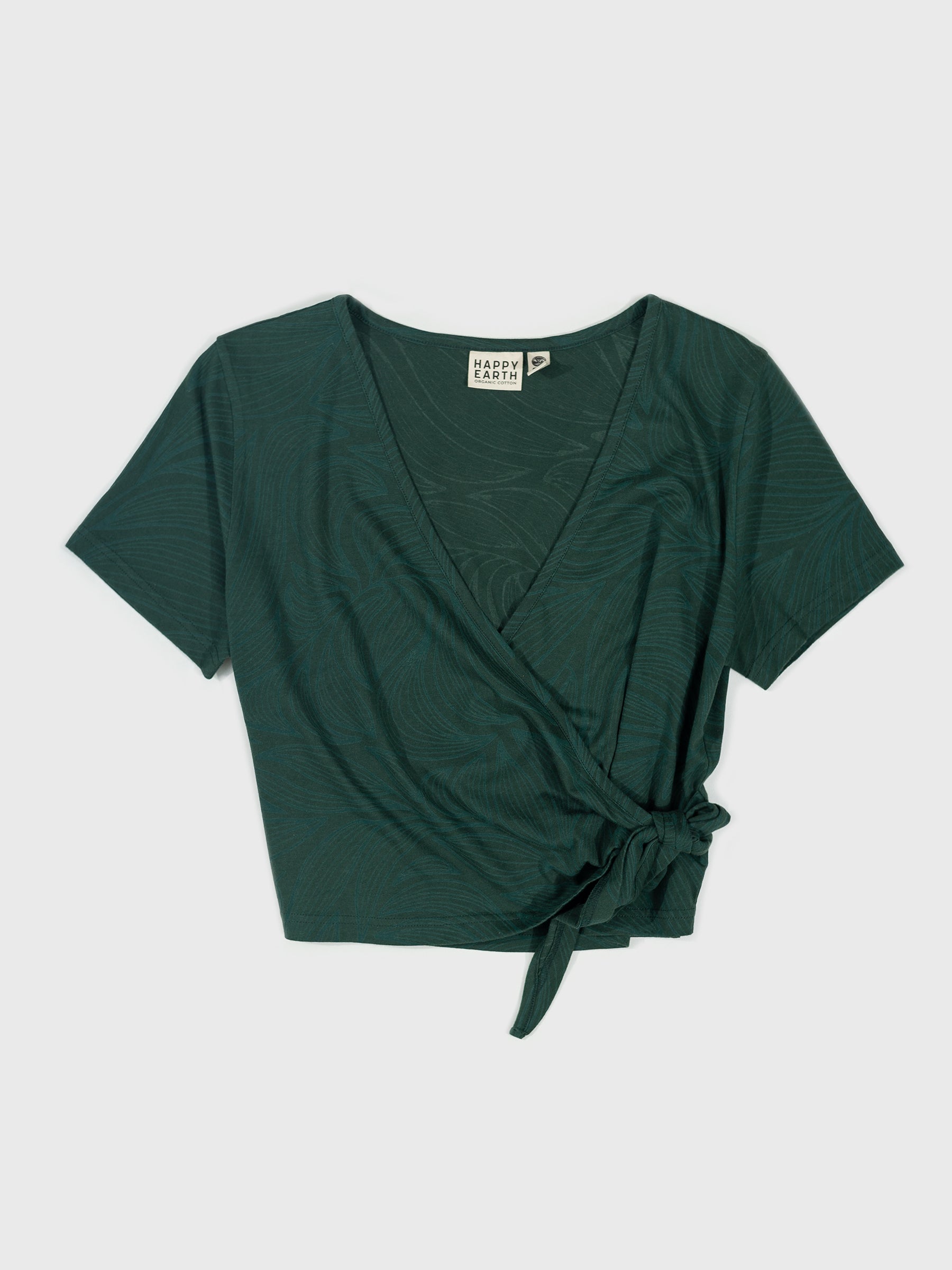 Wrap Crop Top | Tropics-Organic Top-Happy Earth