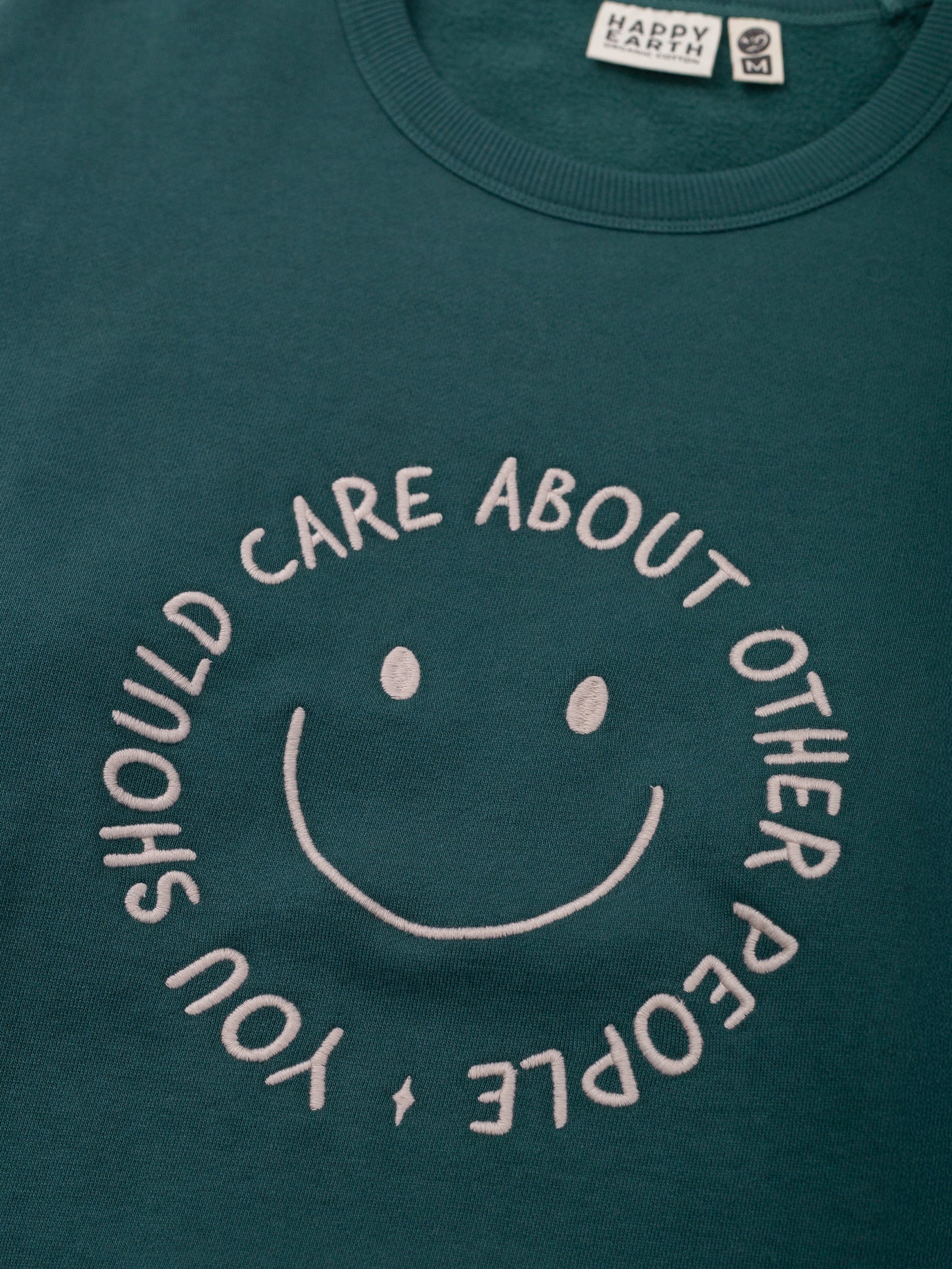 YOU SHOULD CARE Embroidered Organic Pullover