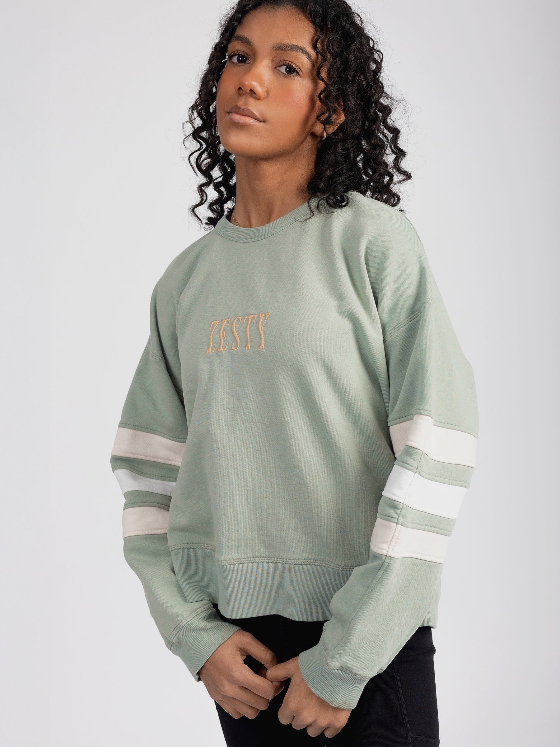 ZESTY Embroidered Organic Pullover
