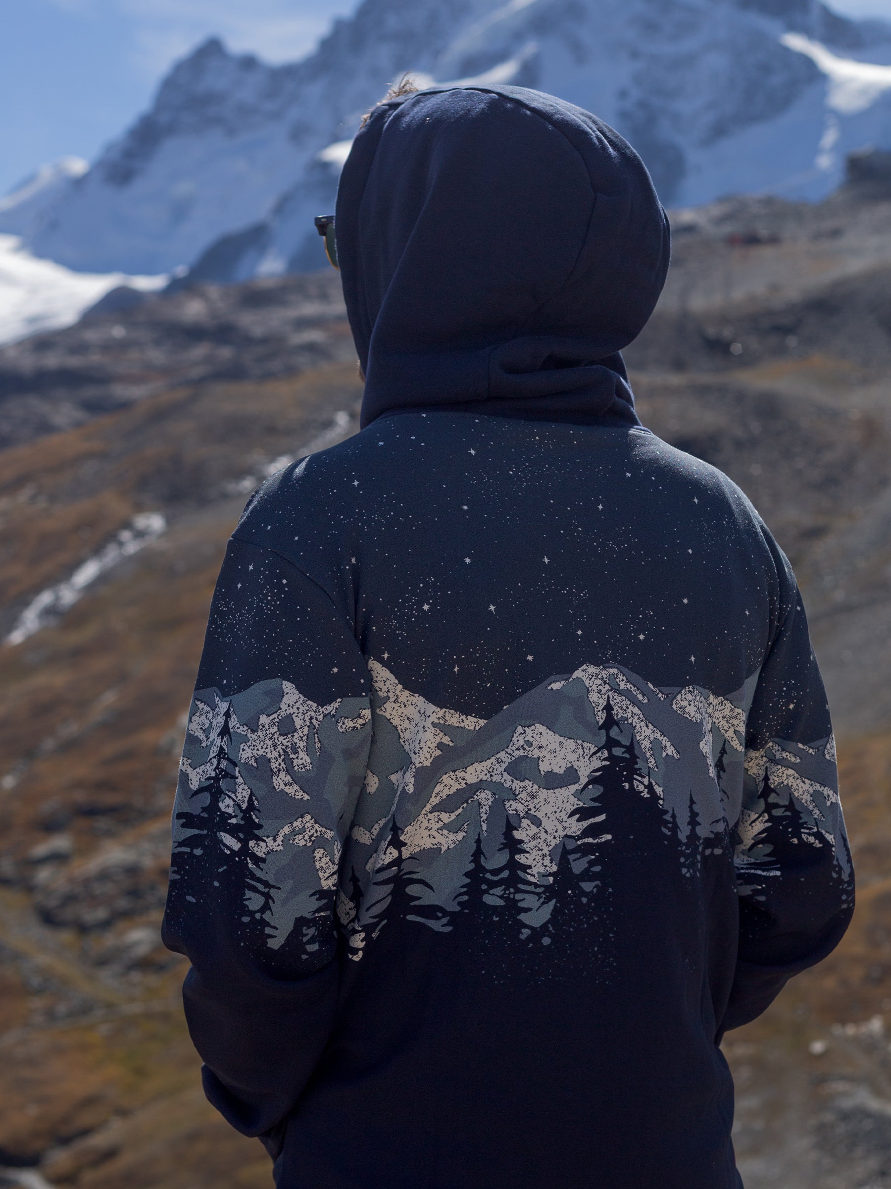 Cascadian Night Zip Hoodie, a Organic Hoodie by Happy Earth Apparel