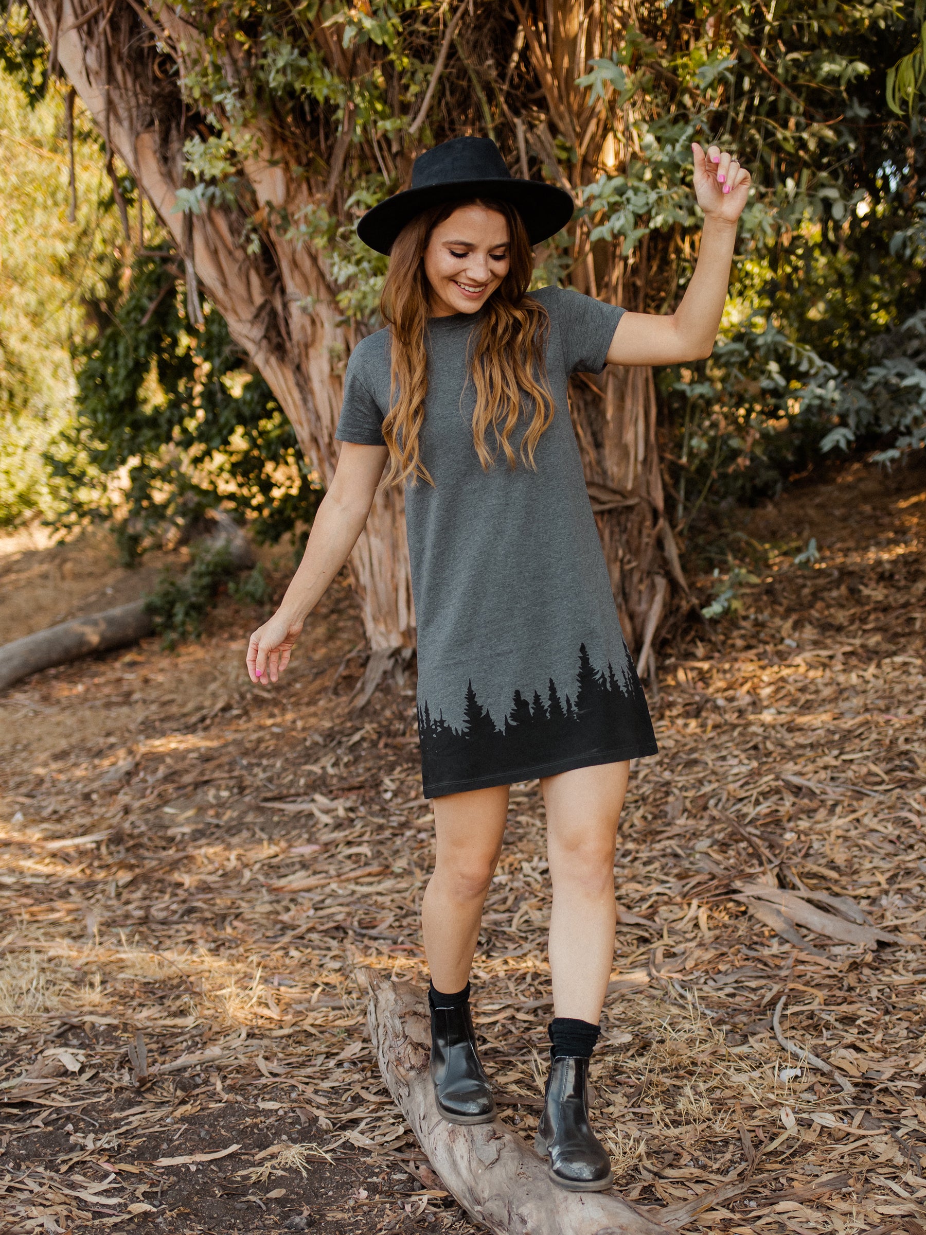 Forest Flow Organic T-Shirt Dress