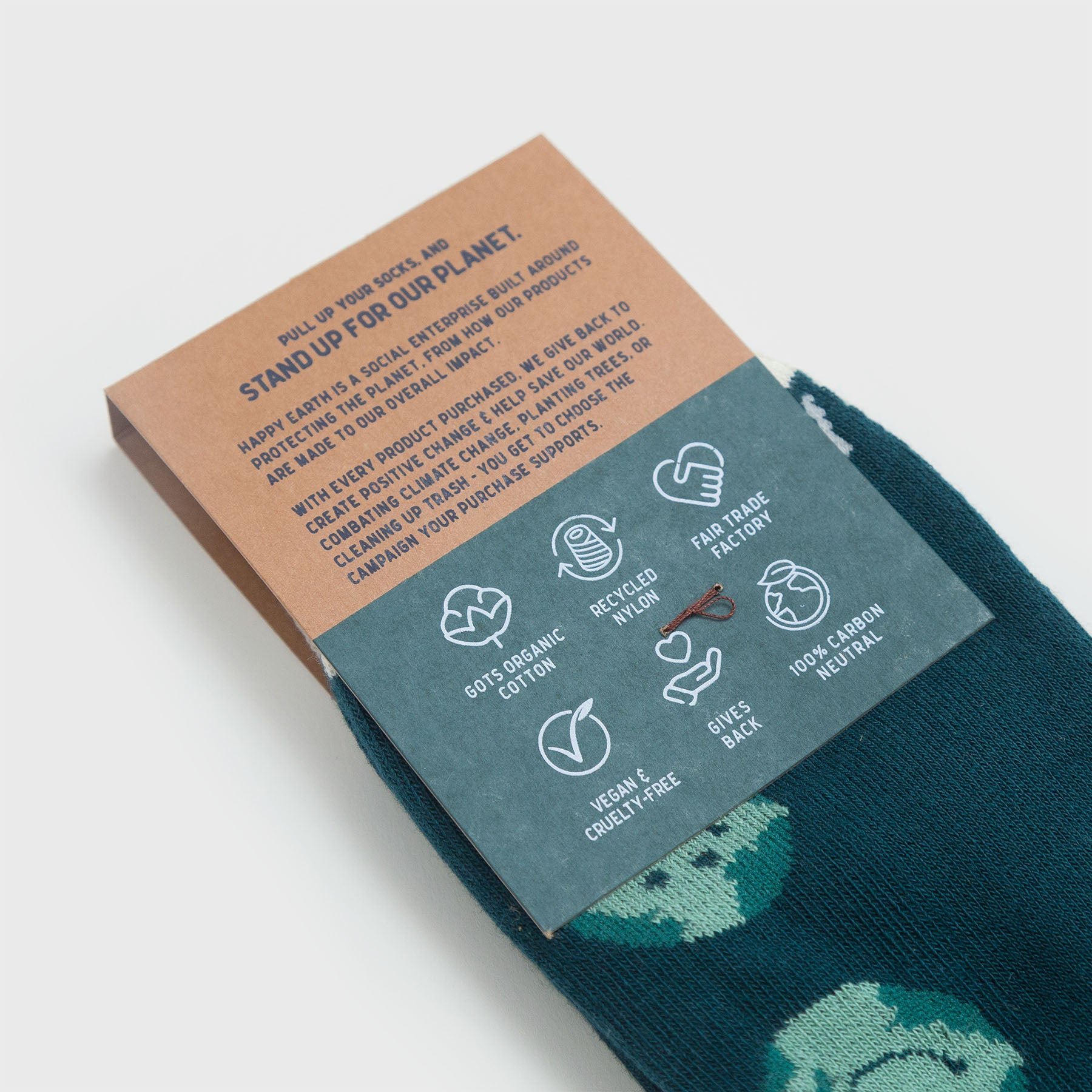 Smiley Planet Socks-Organic Socks-Happy Earth
