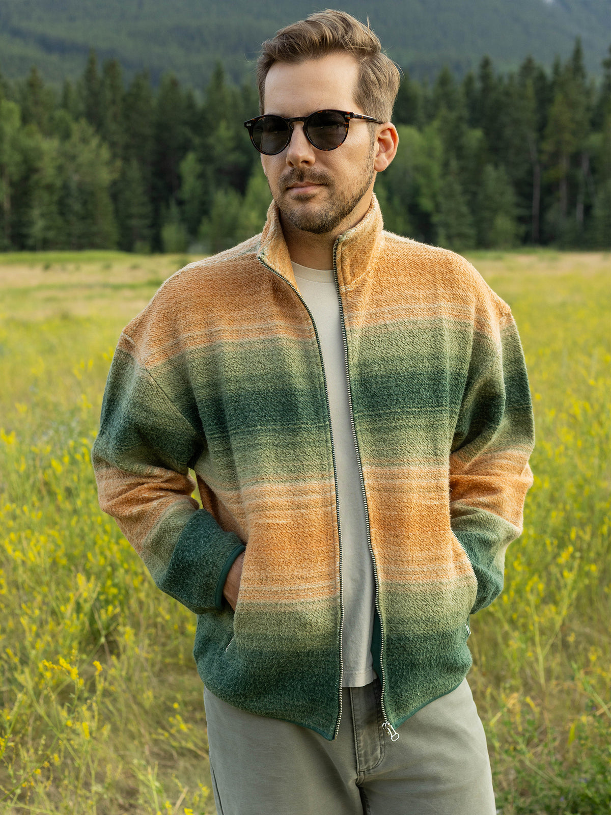 Autumn Ombre Sherpa Jacket