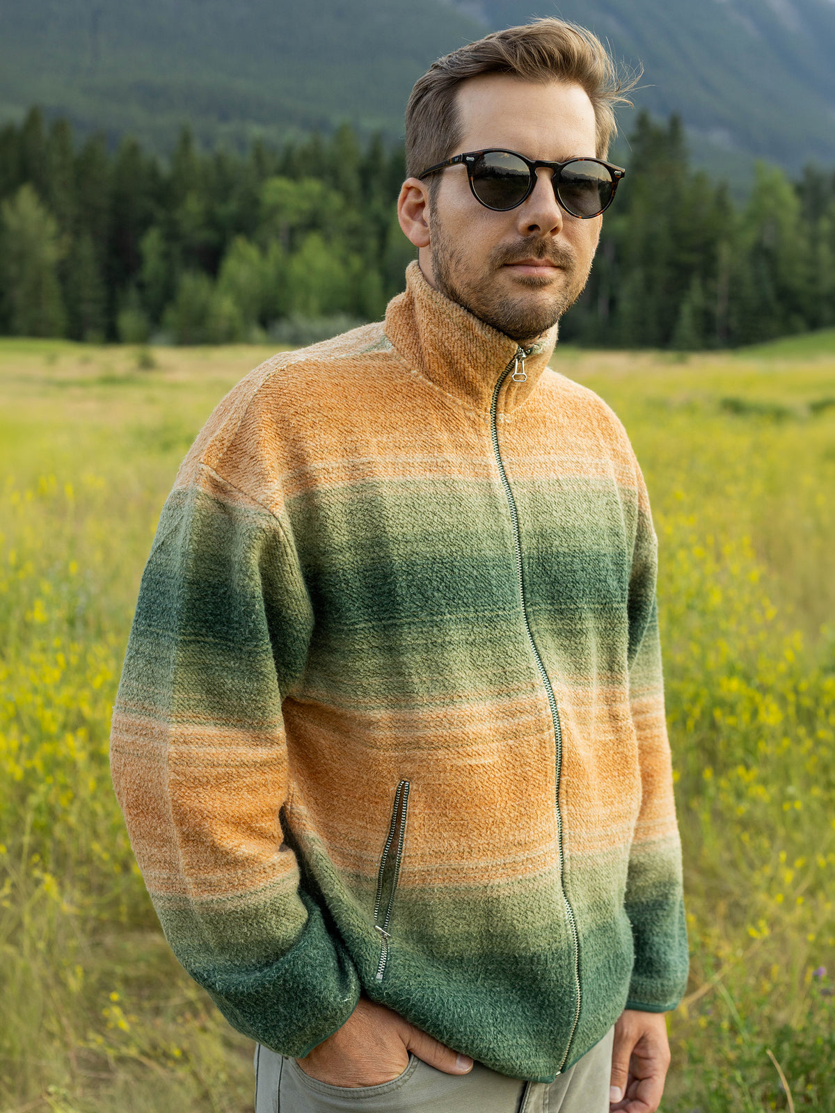 Autumn Ombre Sherpa Jacket