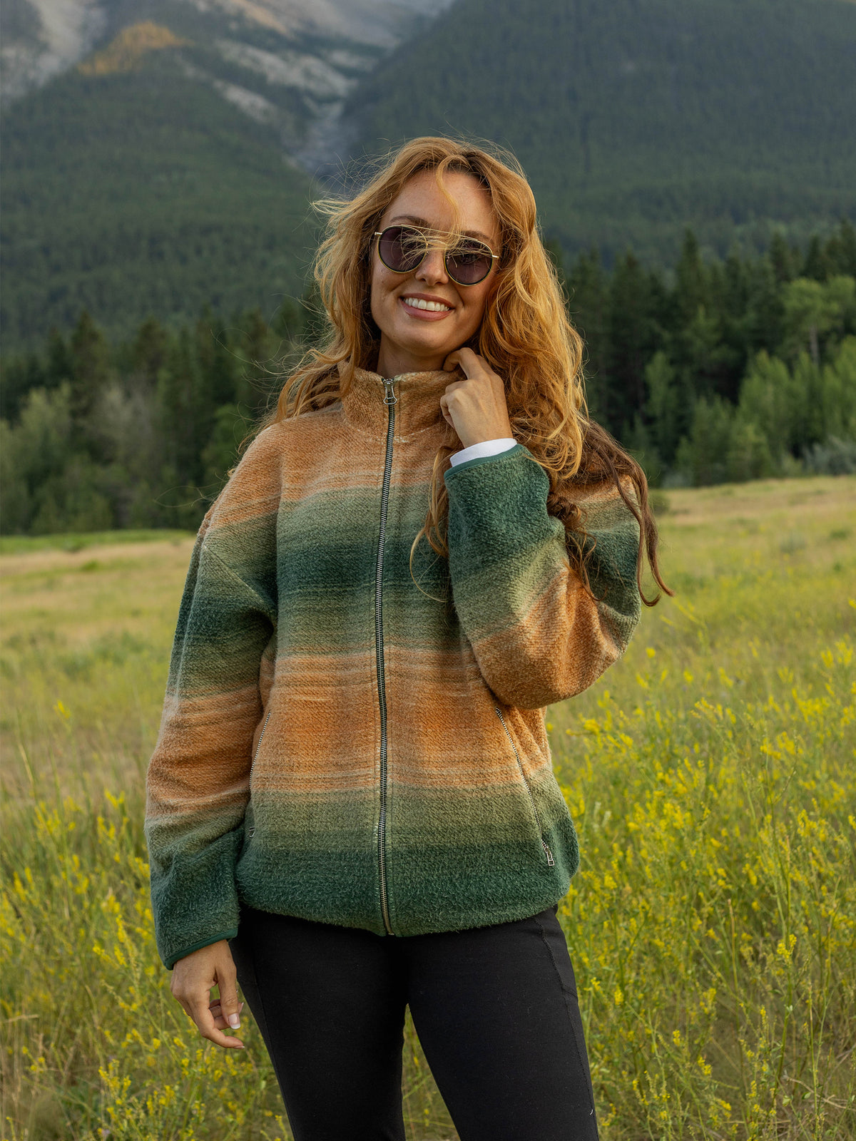 Autumn Ombre Sherpa Jacket
