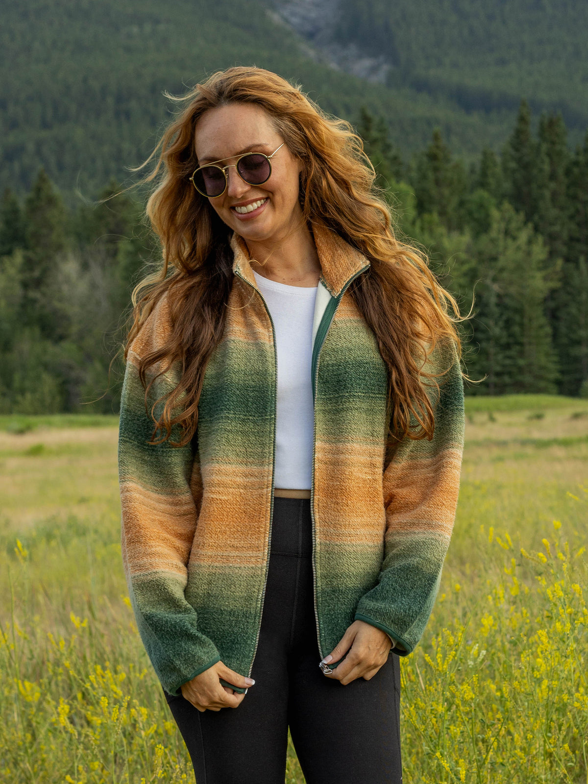 Autumn Ombre Sherpa Jacket