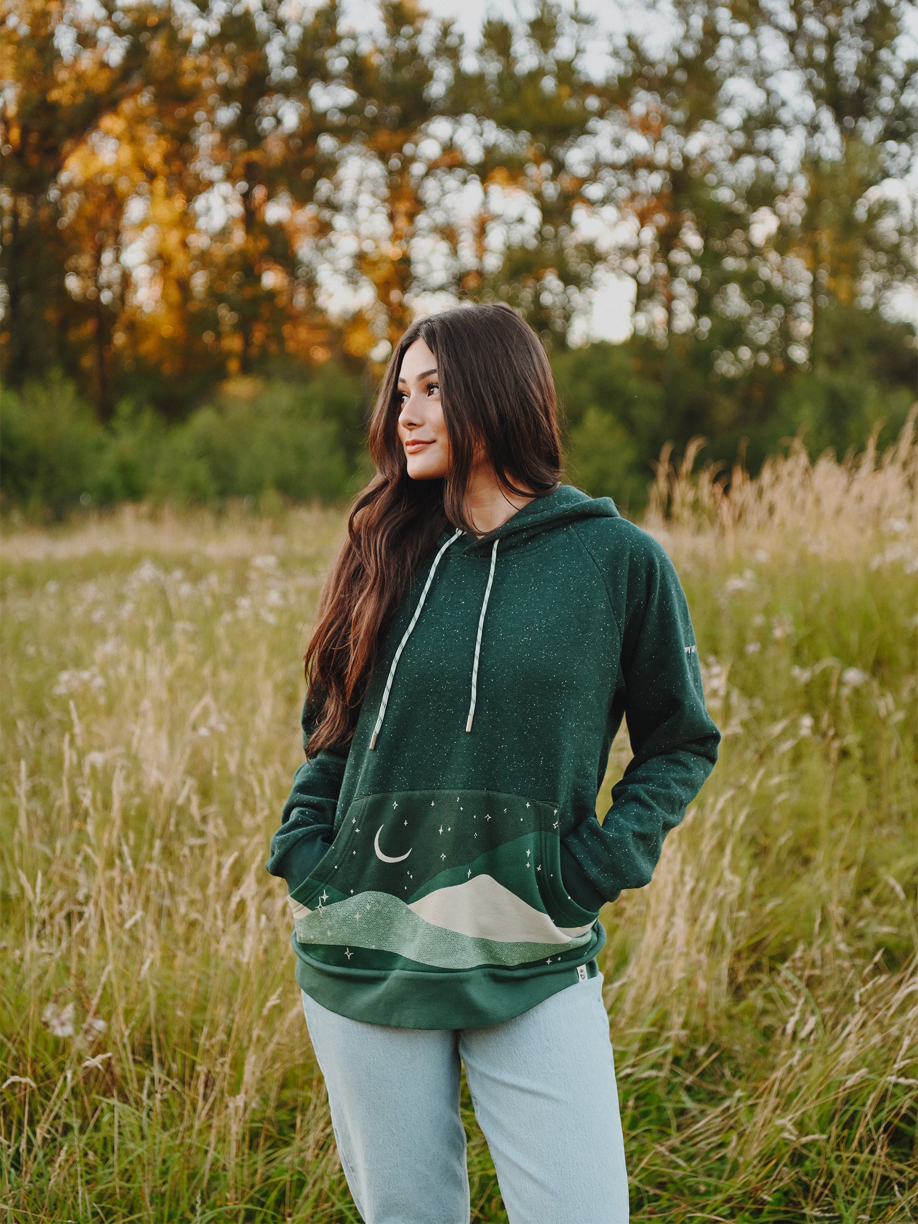 Stargaze Hoodie - Organic Cotton Fleeced Sweatshirt | Happy Earth