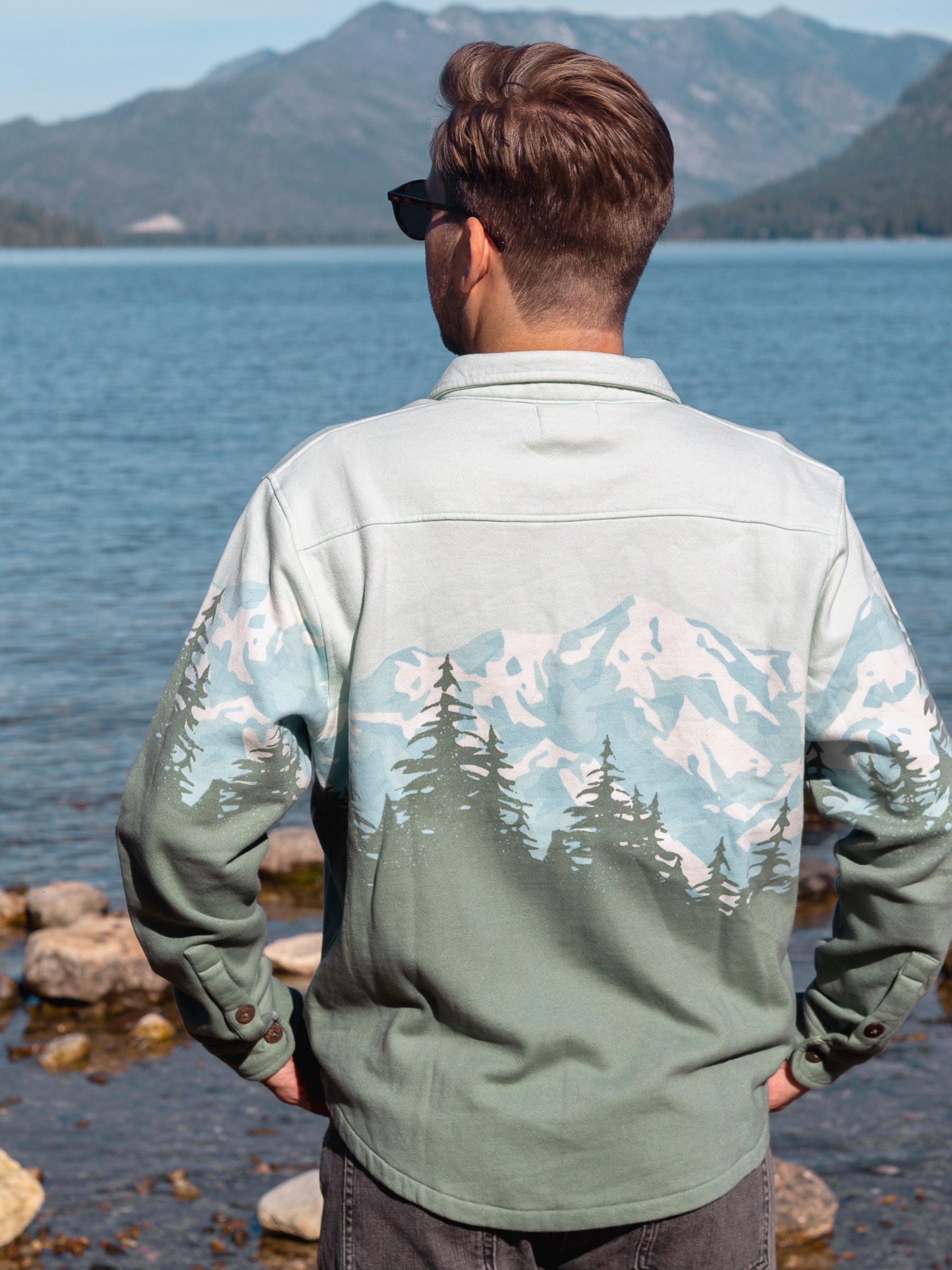 Cascadia Fleece Blanket Shirt, a Organic Jacket by Happy Earth Apparel