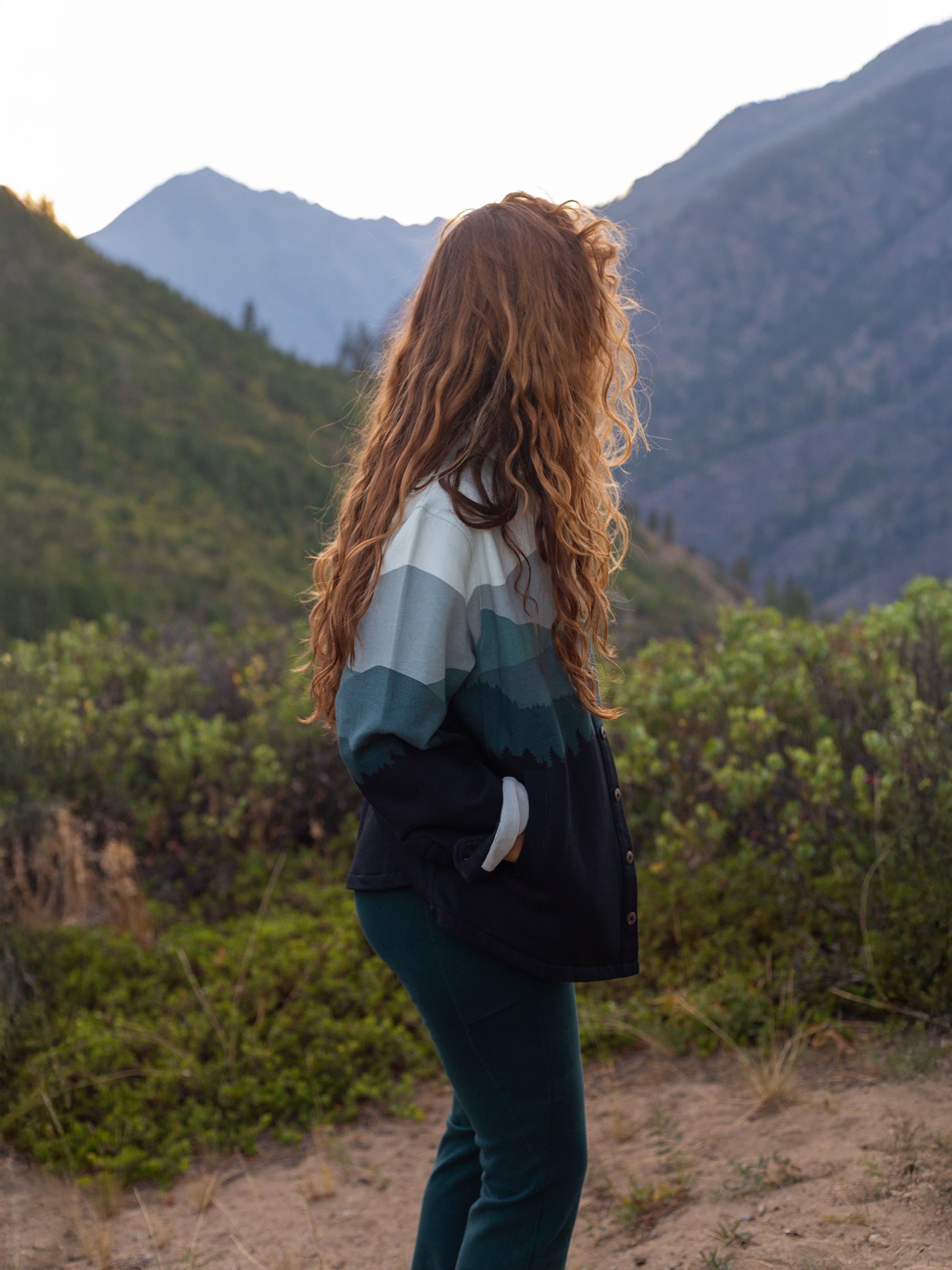Smoky Mountains Blanket Shirt, a Organic Jacket by Happy Earth Apparel
