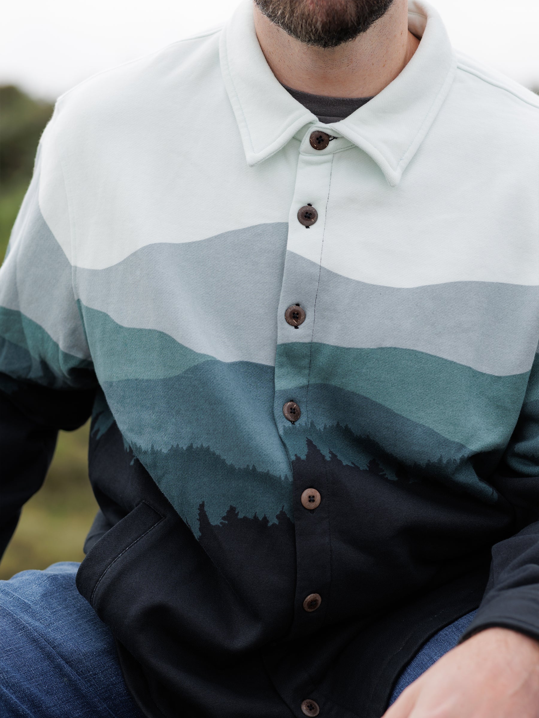 Smoky Mountains Blanket Shirt, a Organic Jacket by Happy Earth Apparel