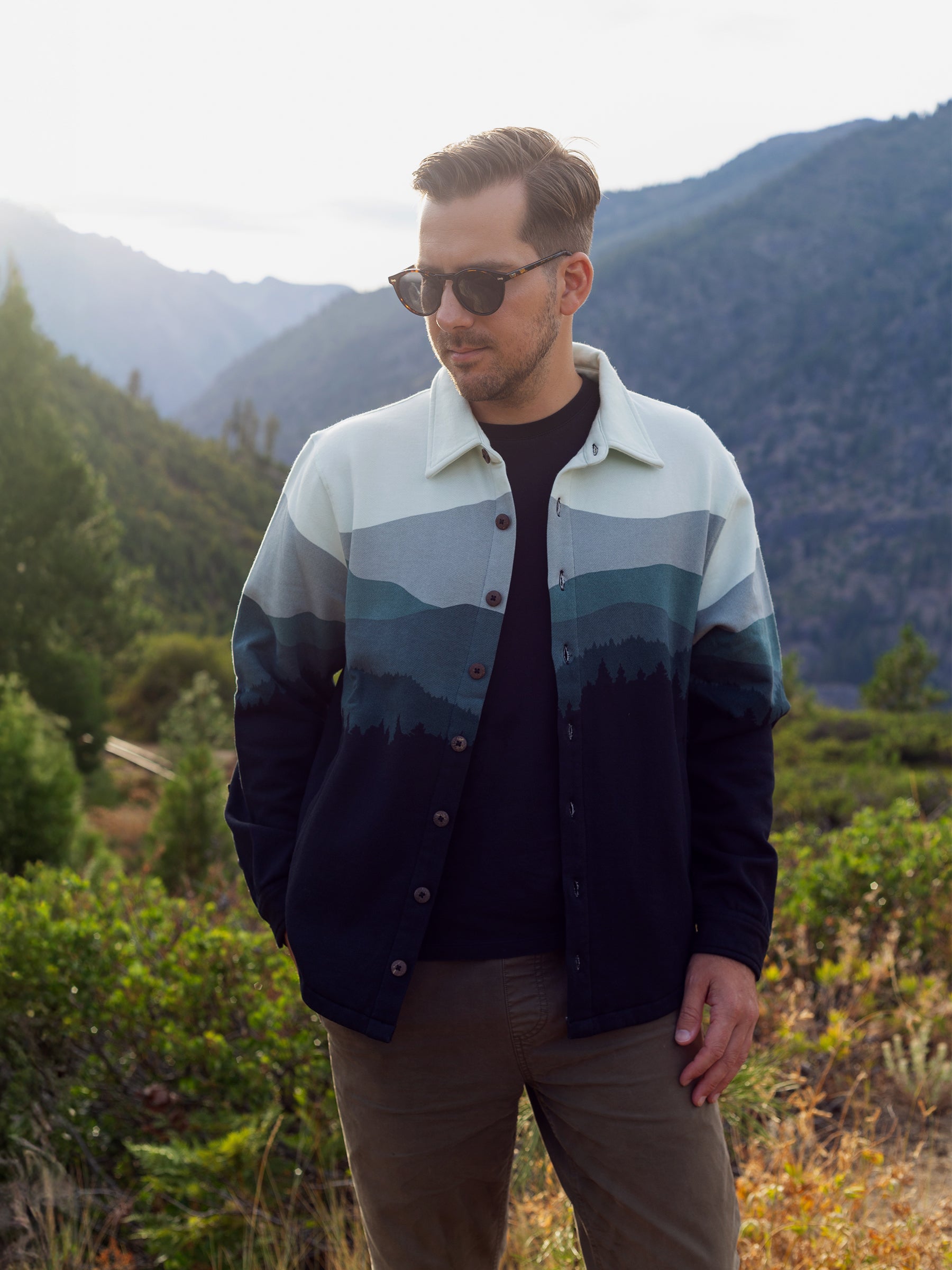 Smoky Mountains Blanket Shirt, a Organic Jacket by Happy Earth Apparel