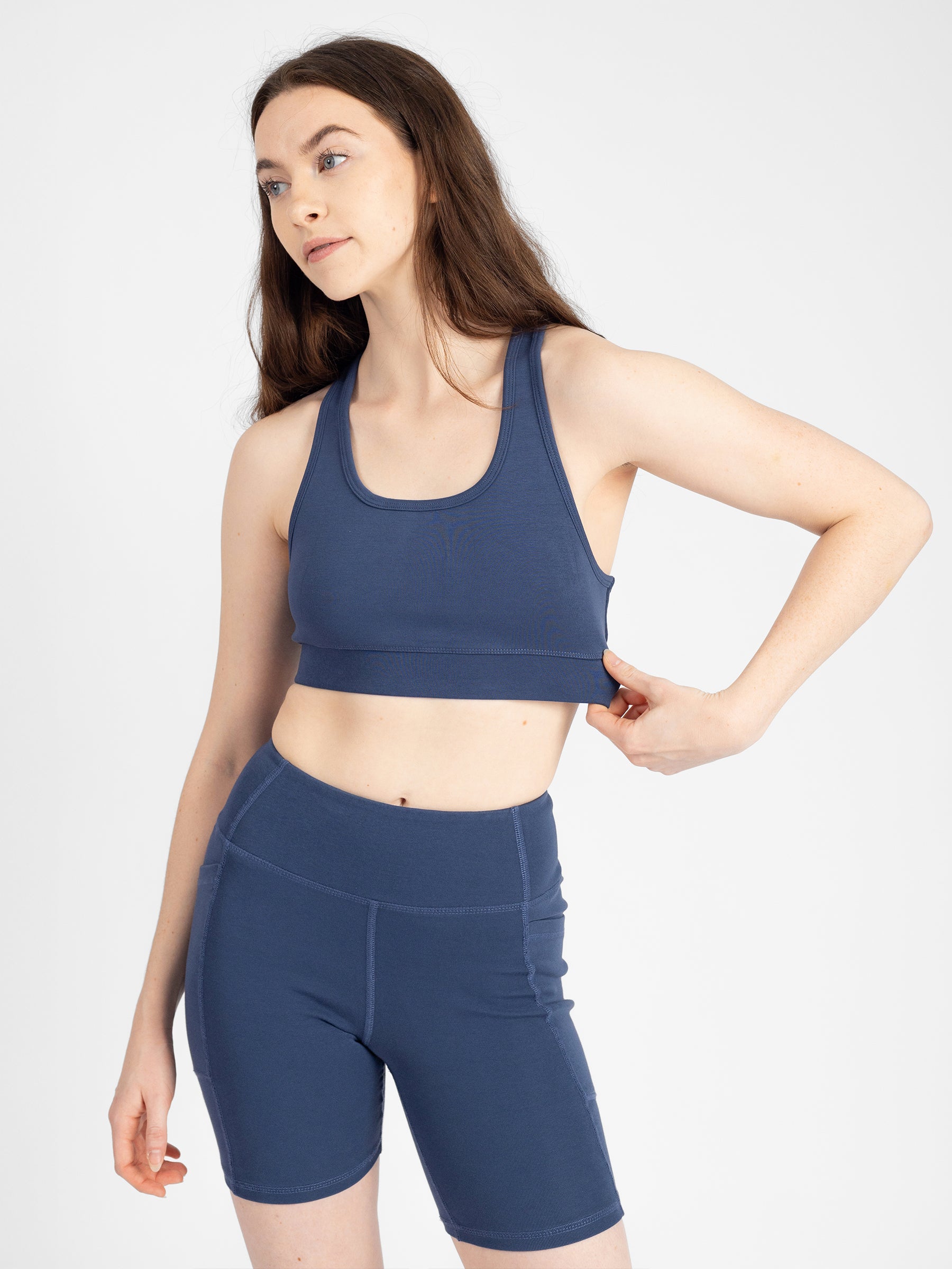 PlantTec™ Organic Sports Bra | Blueberry