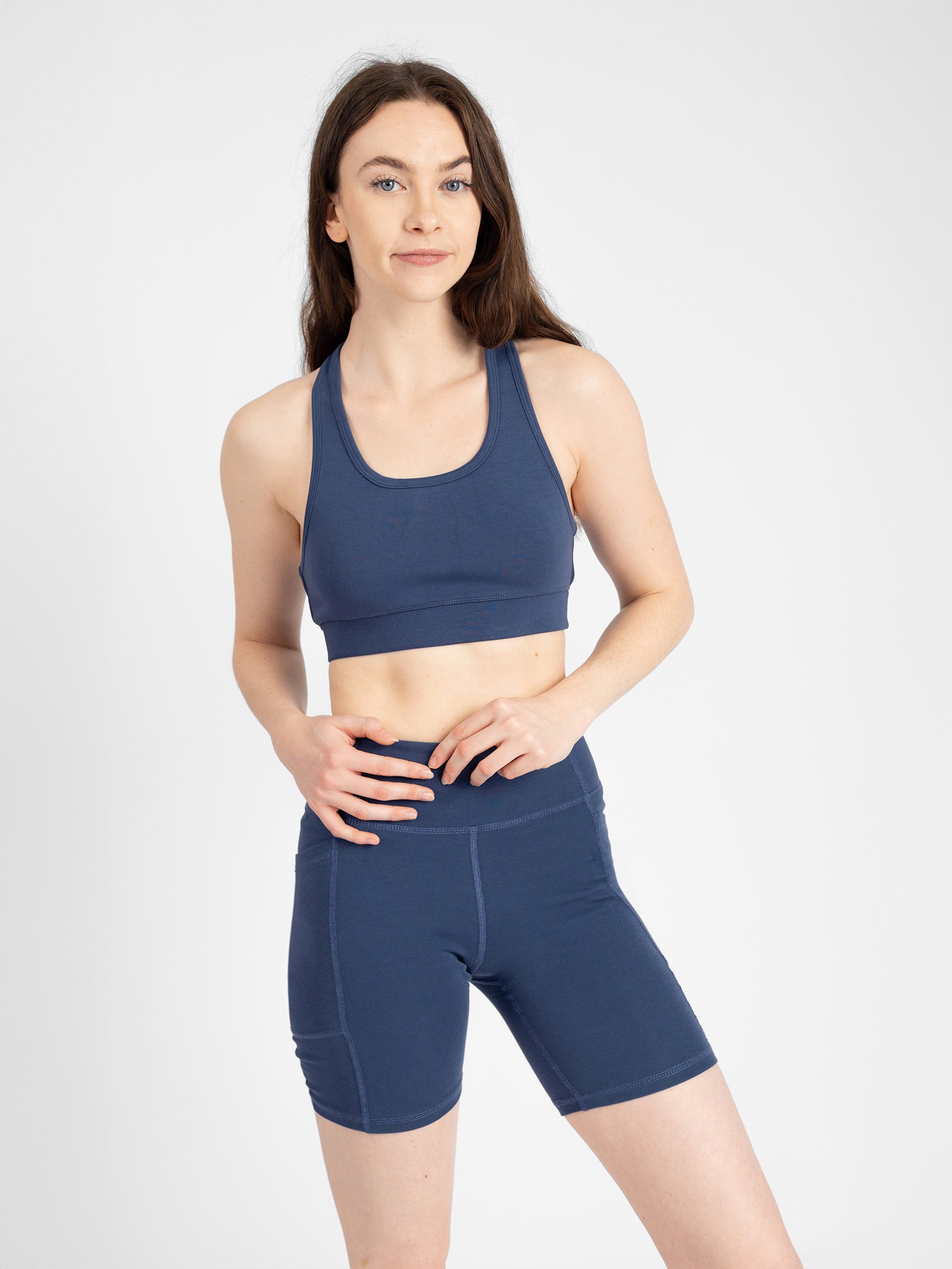PlantTec™ Organic Sports Bra | Blueberry