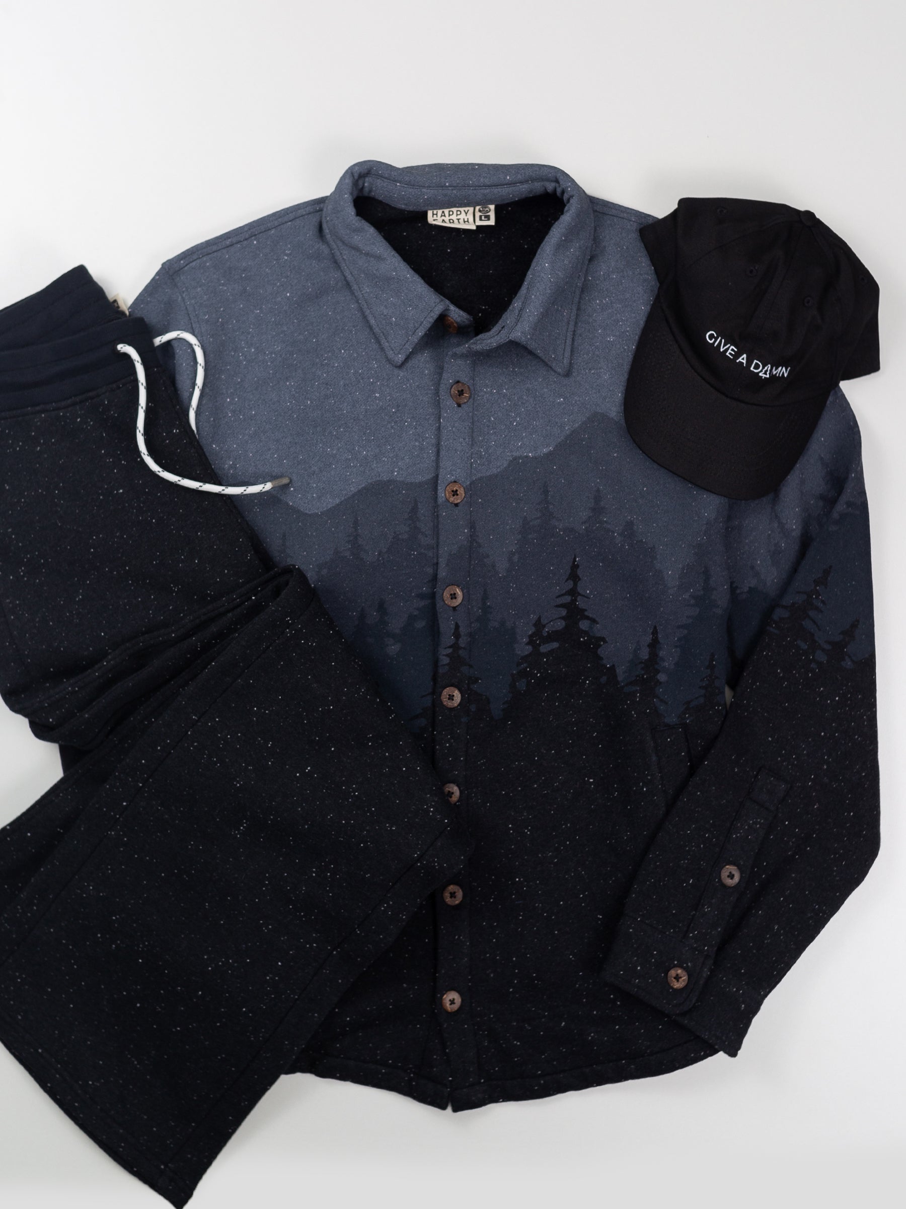 Dark Frost Blanket Shirt Bundle, a Gift Bundle by Happy Earth Apparel