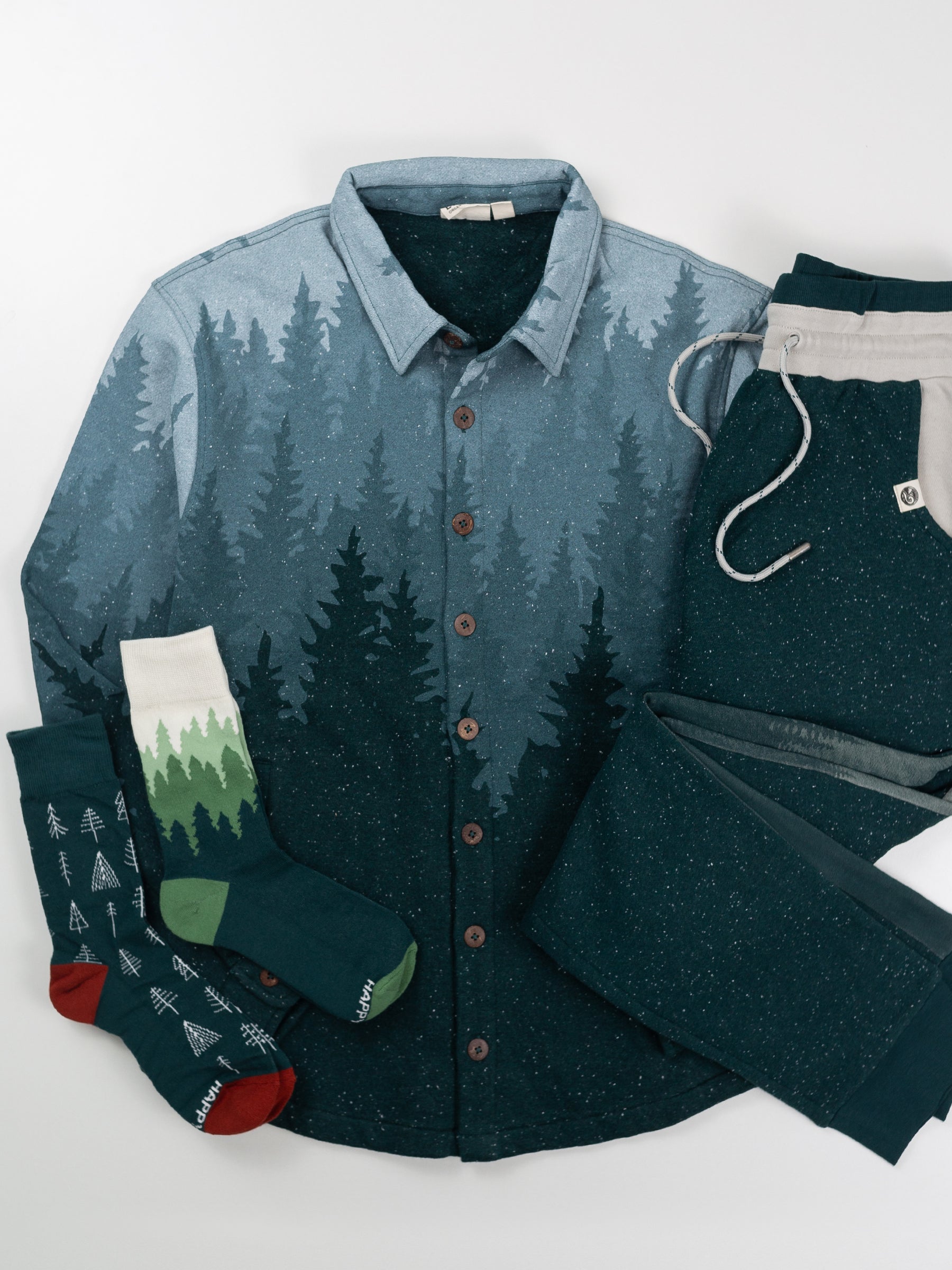 Misty Forest Blanket Shirt Bundle, a Gift Bundle by Happy Earth Apparel
