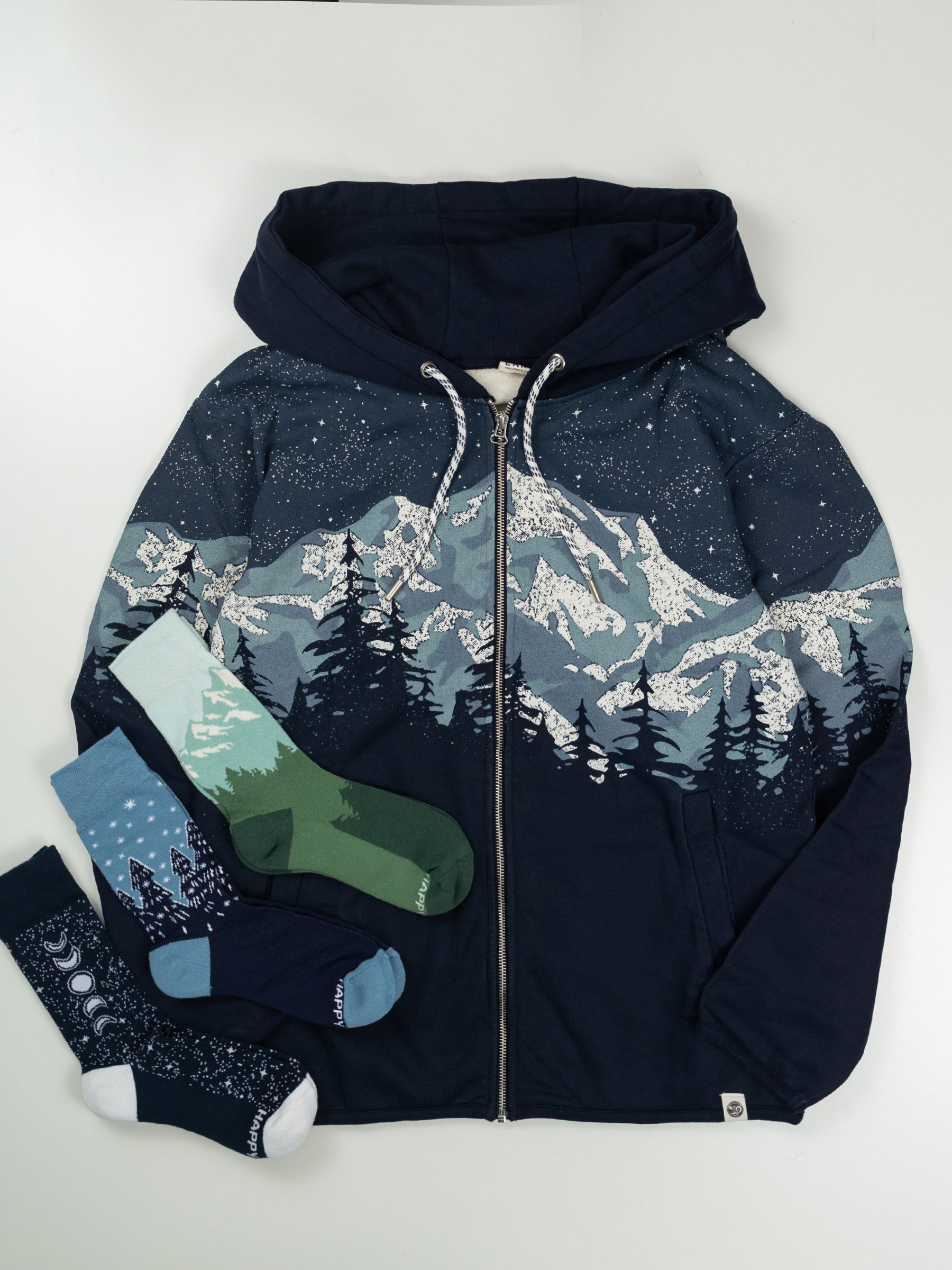 Cascadian Night Zip Hoodie Bundle, a Gift Bundle by Happy Earth Apparel