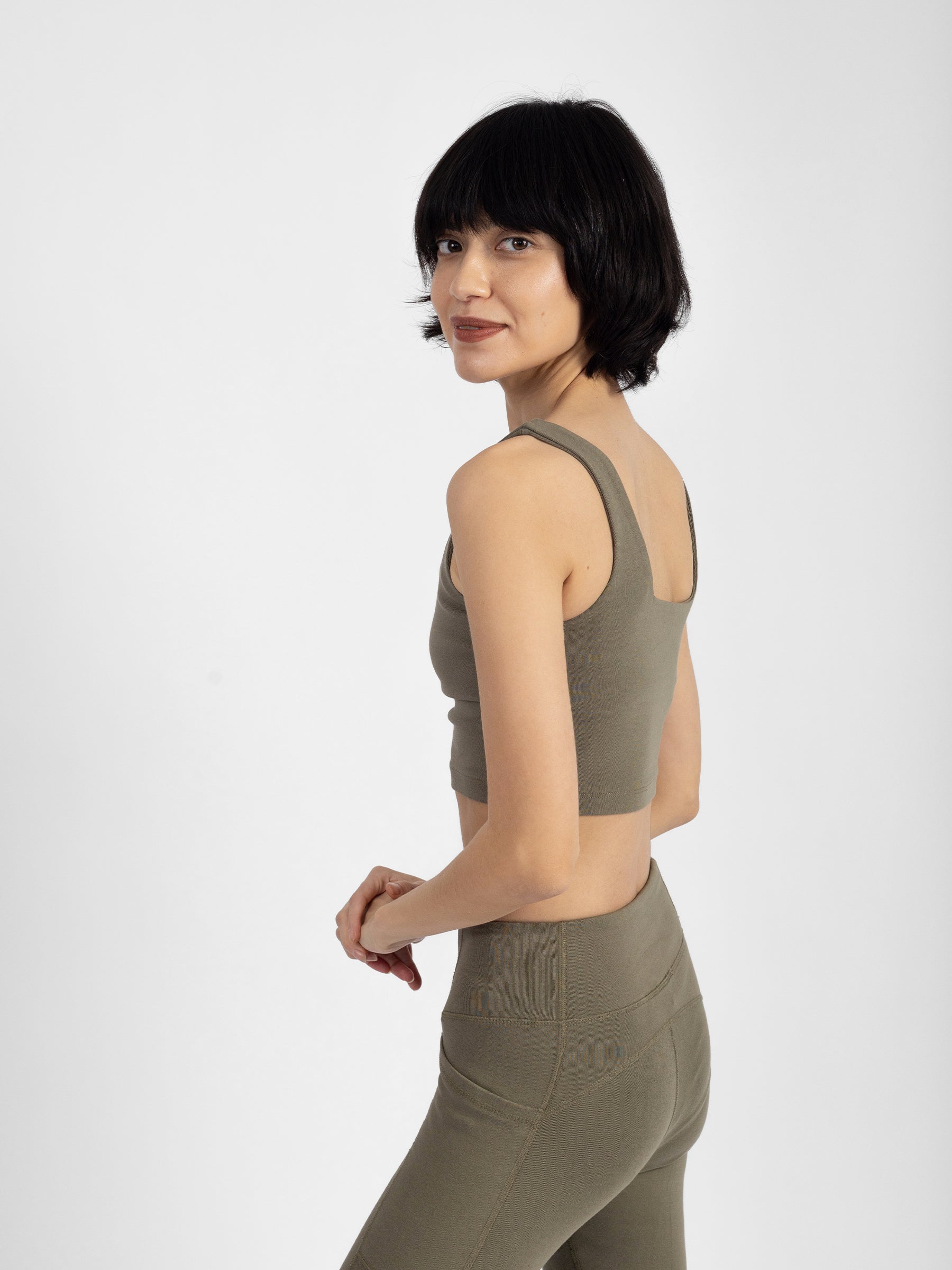 PlantTec™ Organic Built-in Bra Tank | Cypress