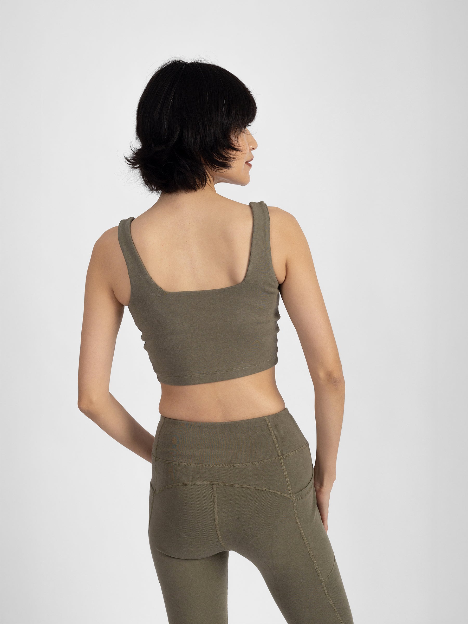 PlantTec™ Organic Built-in Bra Tank | Cypress