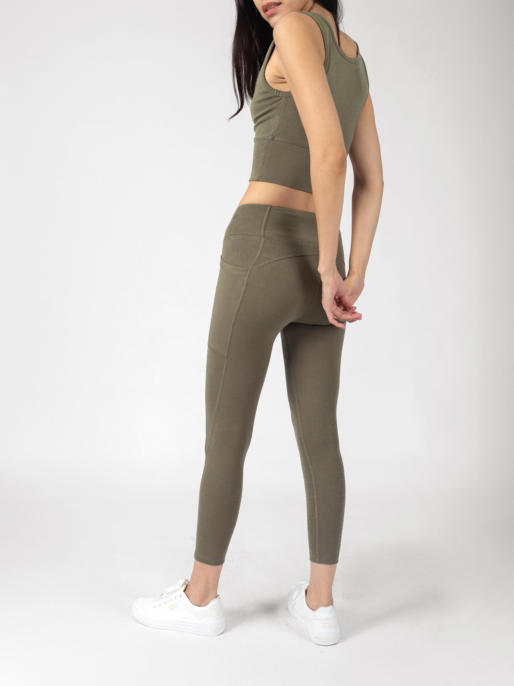 PlantTec™ Organic Crop/Petite Leggings | Cypress
