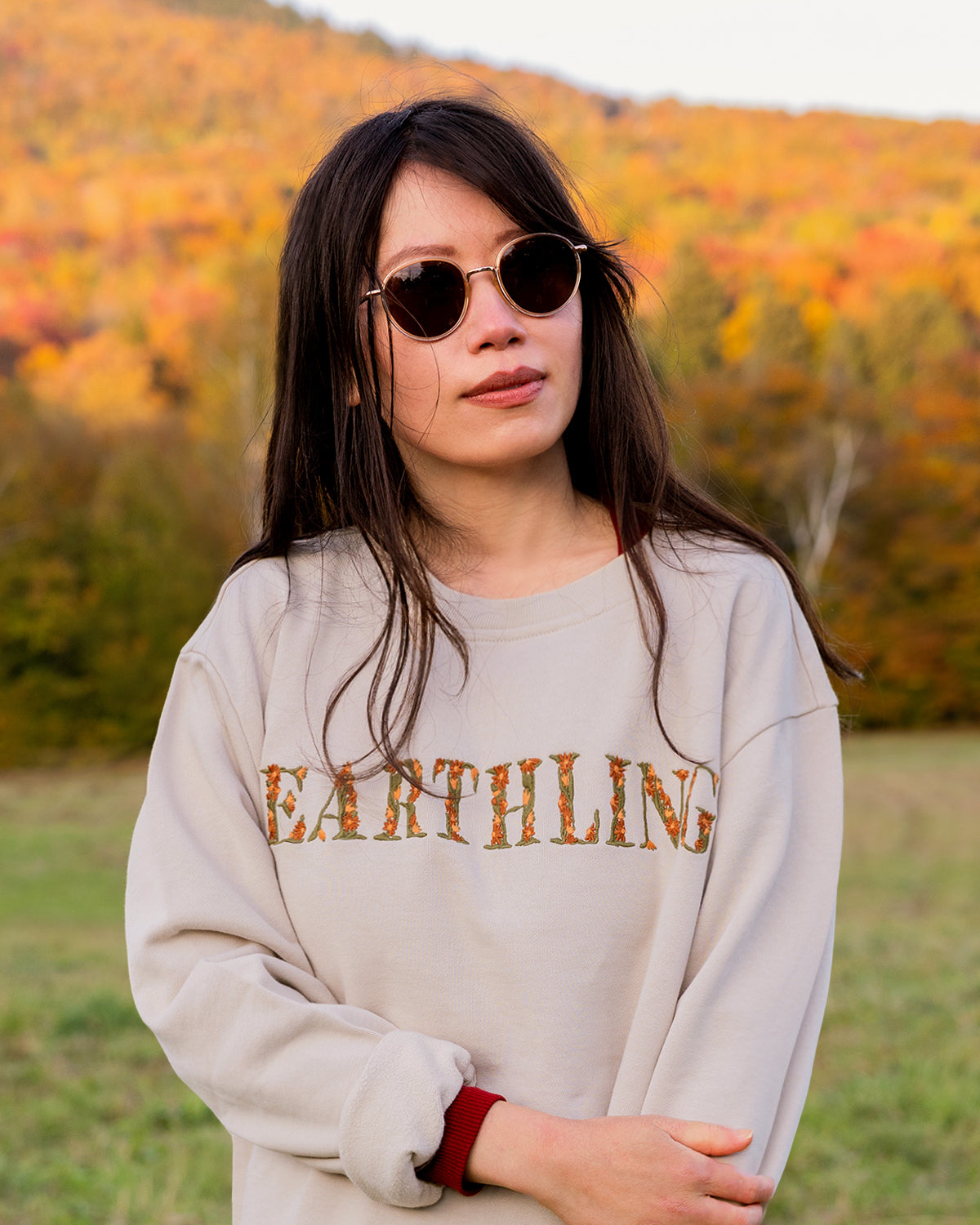 Earthling in Bloom Pullover-Organic Sweatshirt-Happy Earth