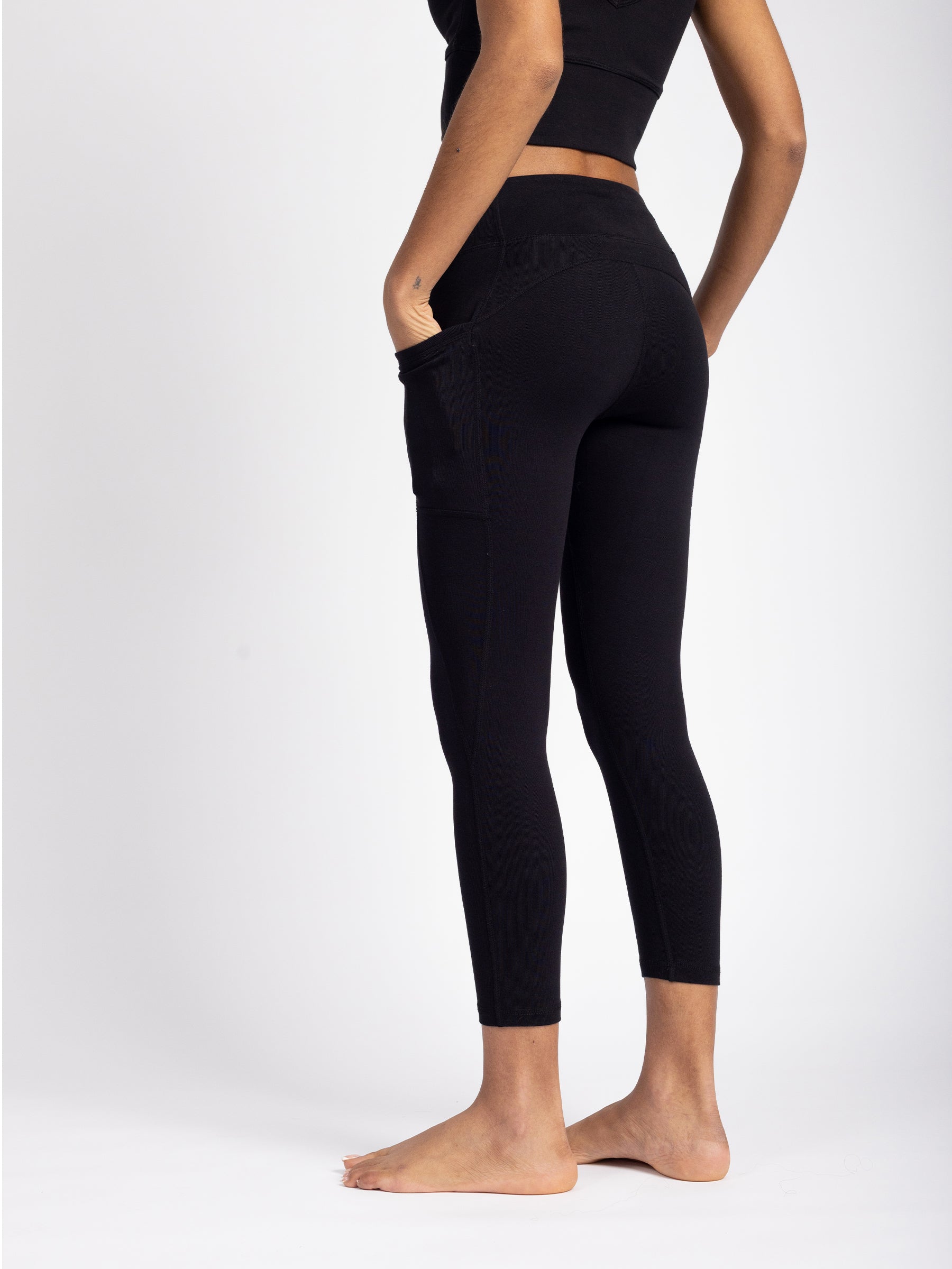 PlantTec™ Organic Crop/Petite Leggings | Eclipse