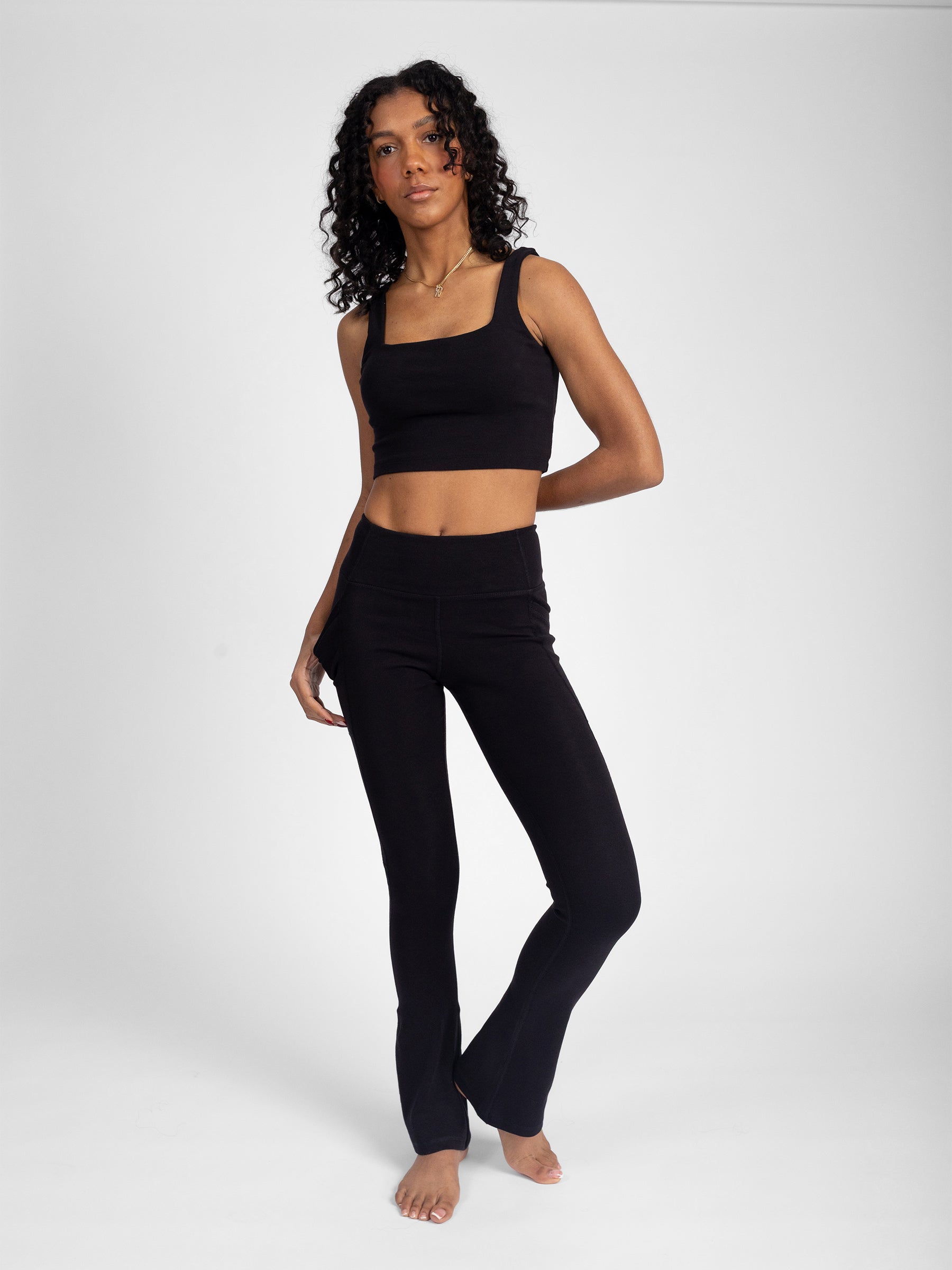 PlantTec Organic Flare Leggings | Eclipse Black