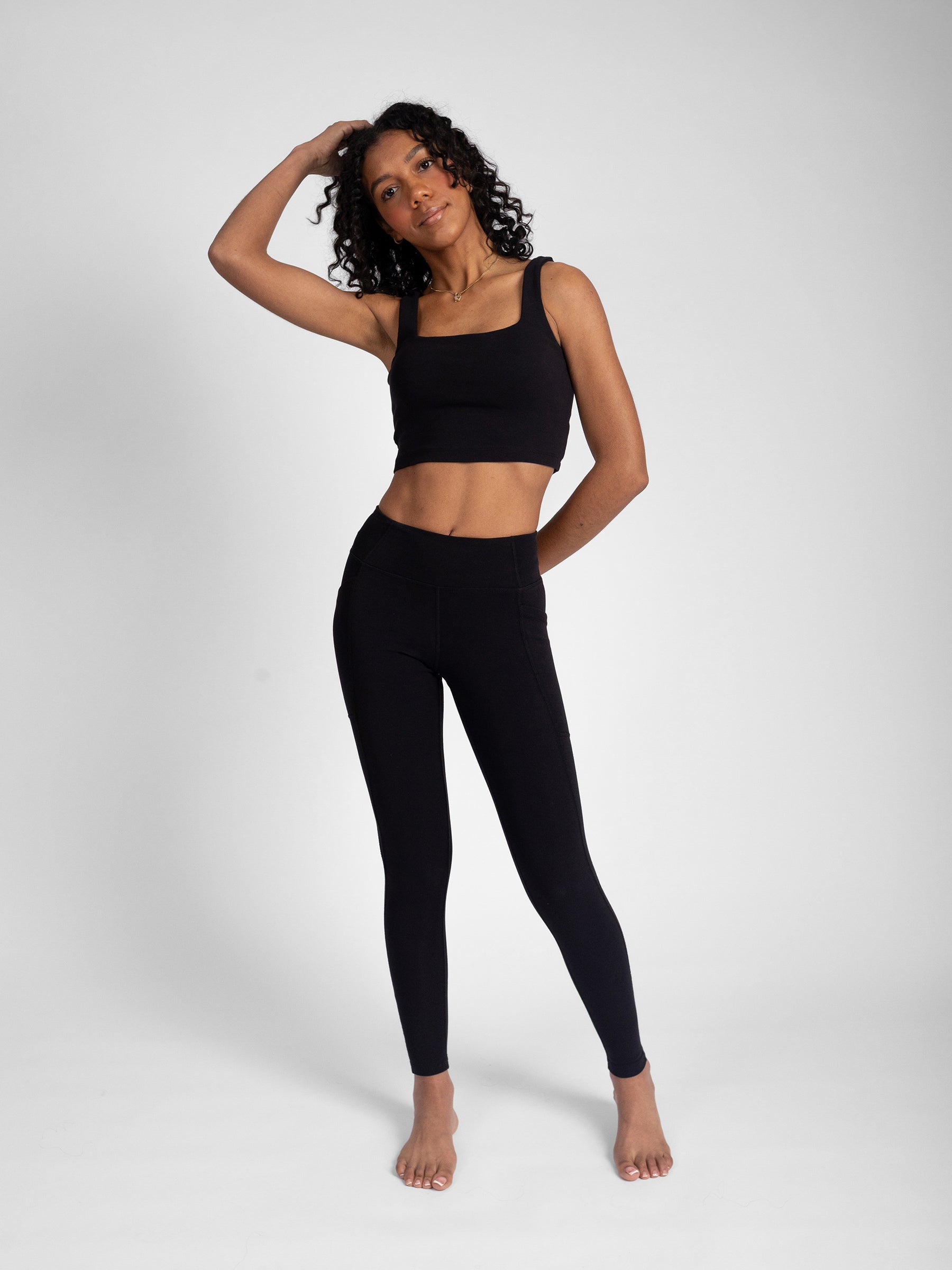 PlantTec Plant-Based Organic Cotton Performance Leggings | Eclipse