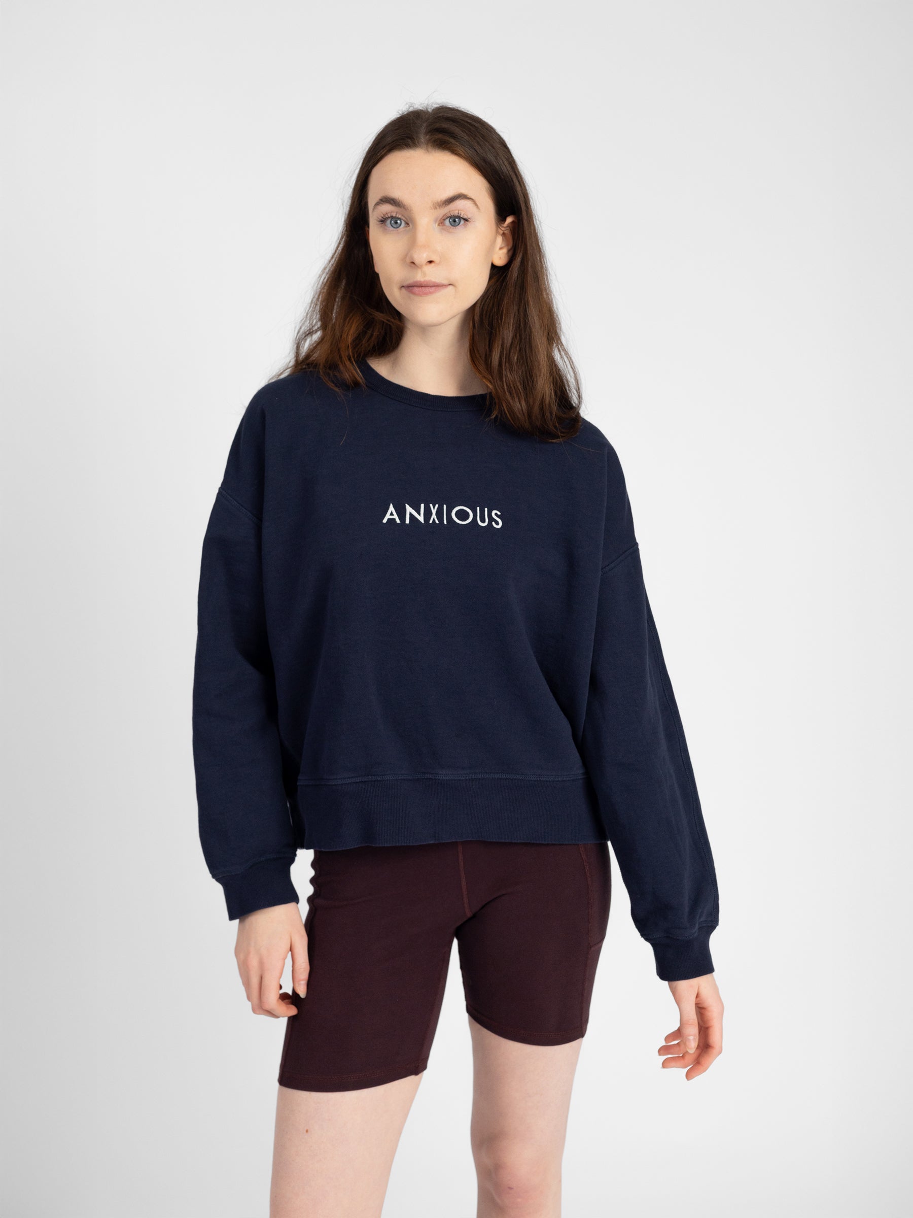 ANXIOUS Embroidered Organic Pullover