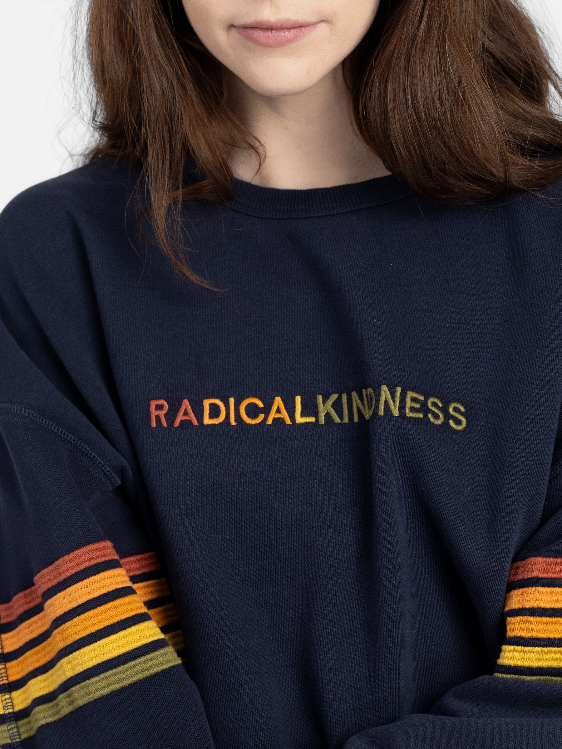 RADICAL KINDNESS Embroidered Organic Pullover