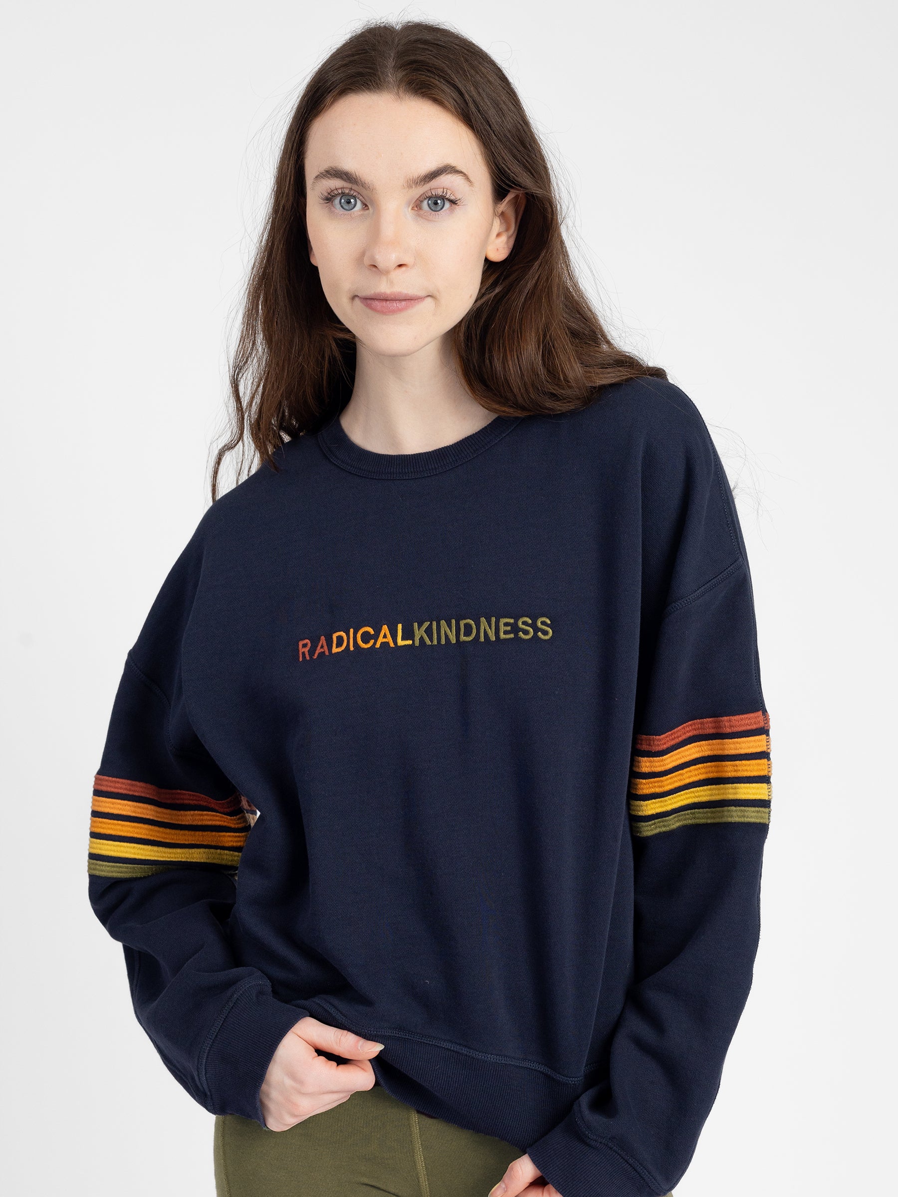 RADICAL KINDNESS Embroidered Organic Pullover
