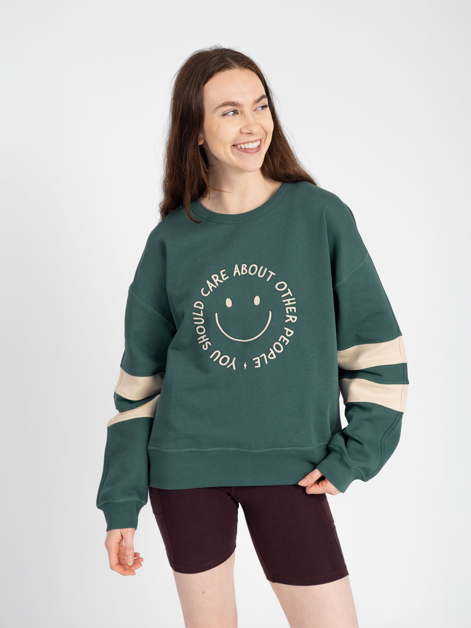 YOU SHOULD CARE Embroidered Organic Pullover