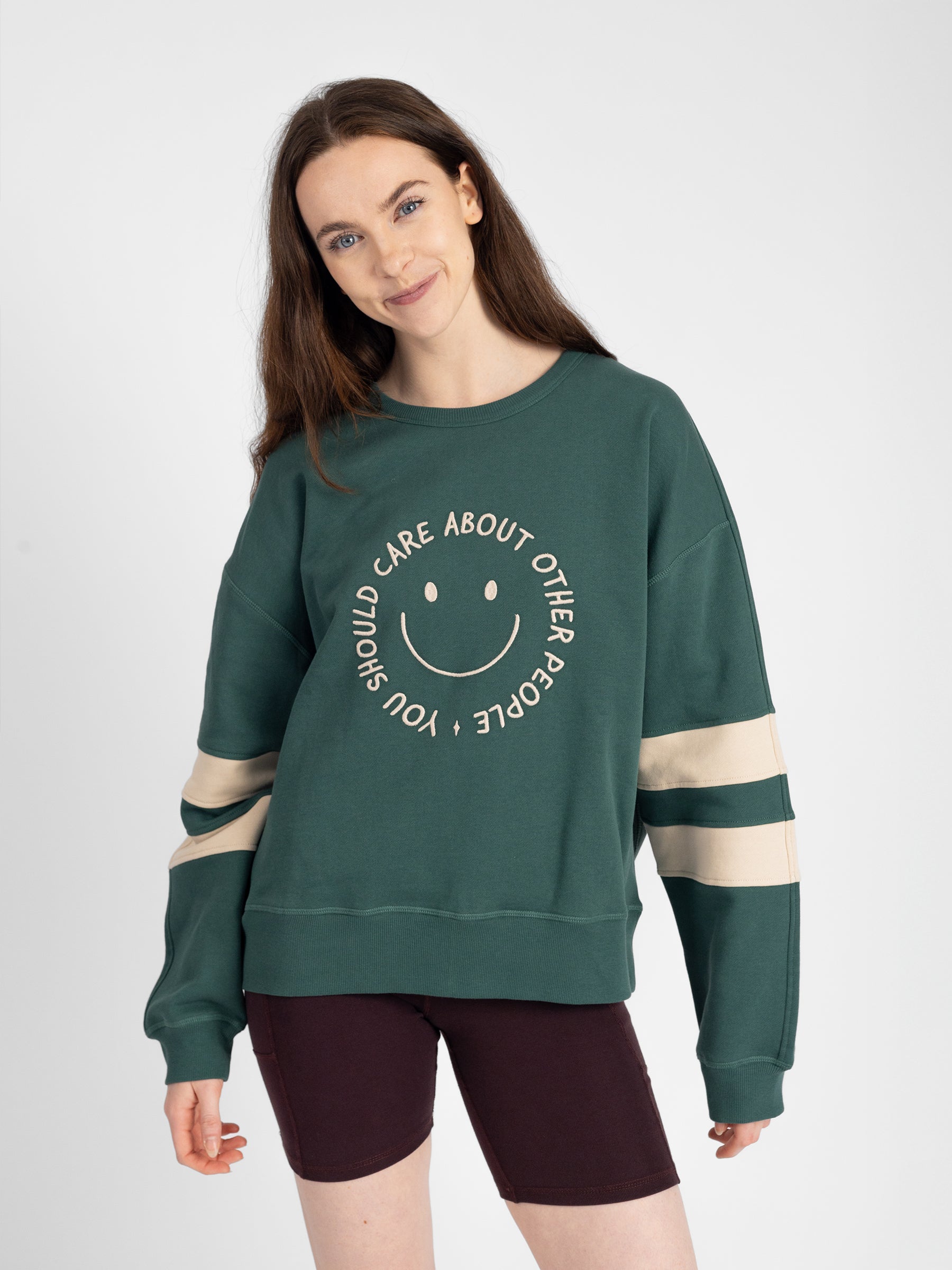 YOU SHOULD CARE Embroidered Organic Pullover