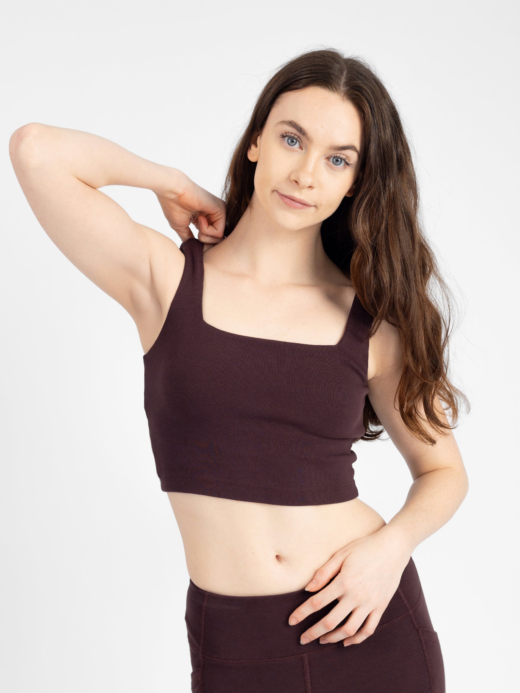 PlantTec™ Organic Built-in Bra Tank | Espresso
