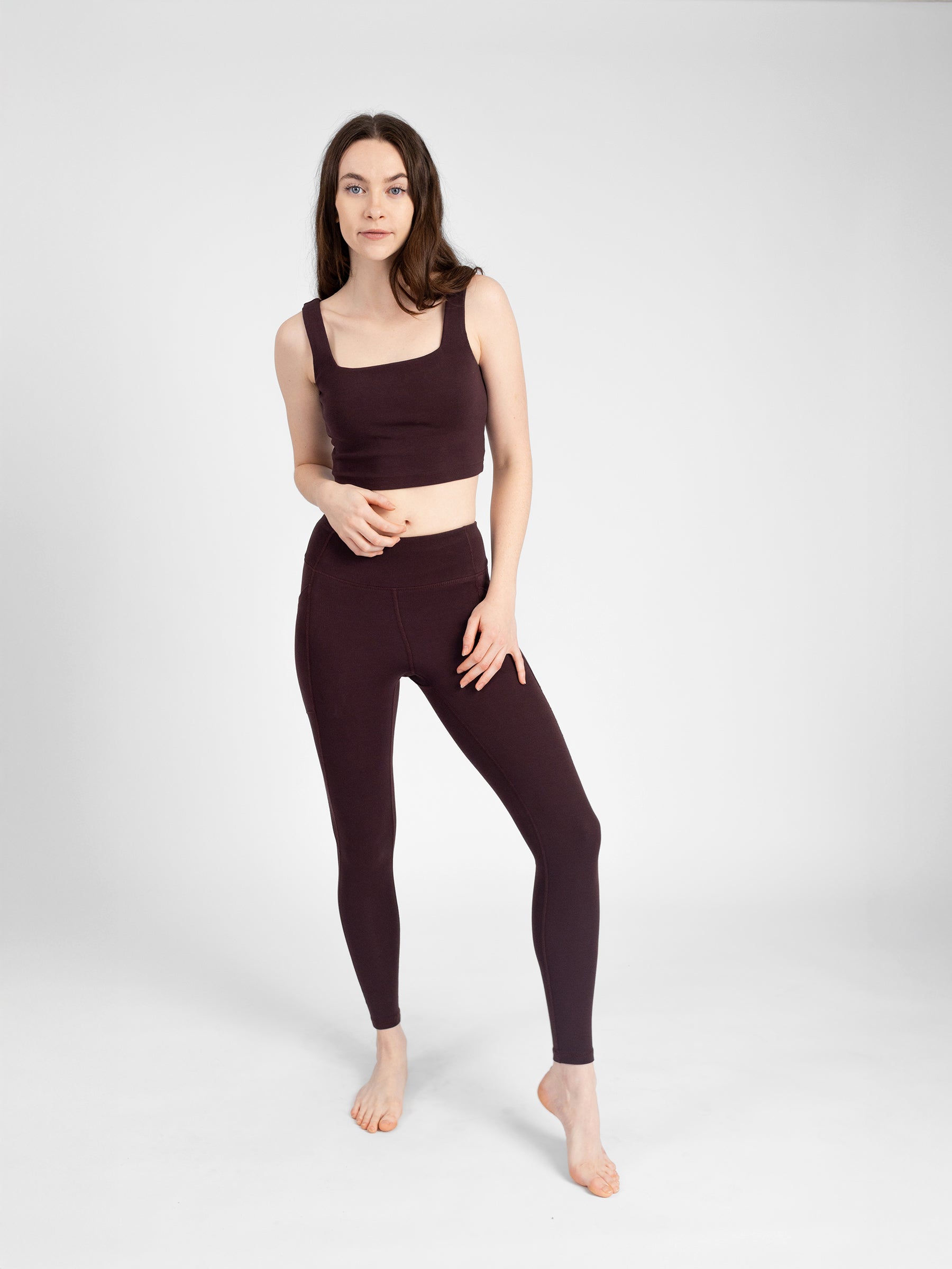 PlantTec™ Organic Built-in Bra Tank | Espresso