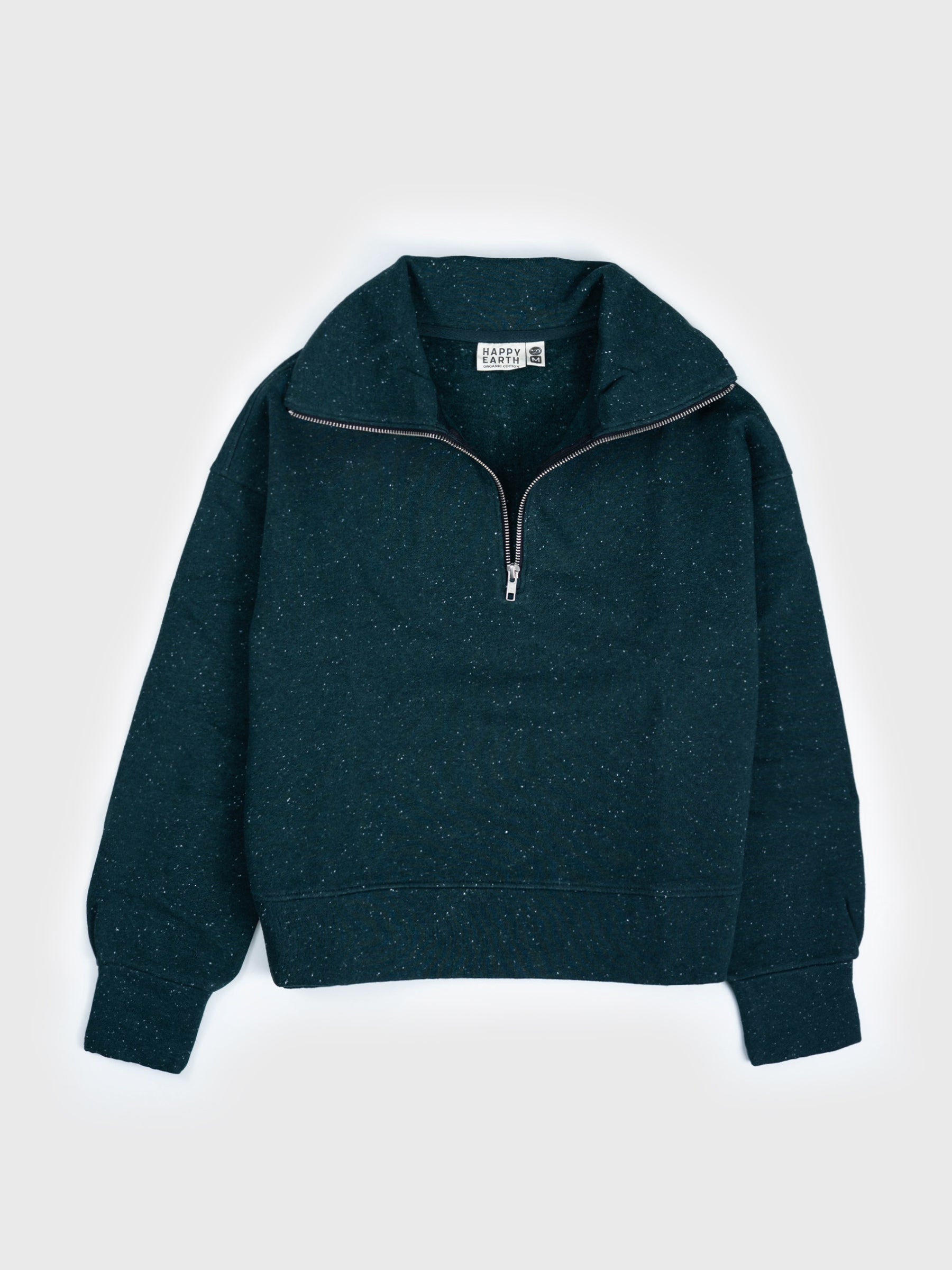 Half-zip Organic Sweatshirt | Monstera