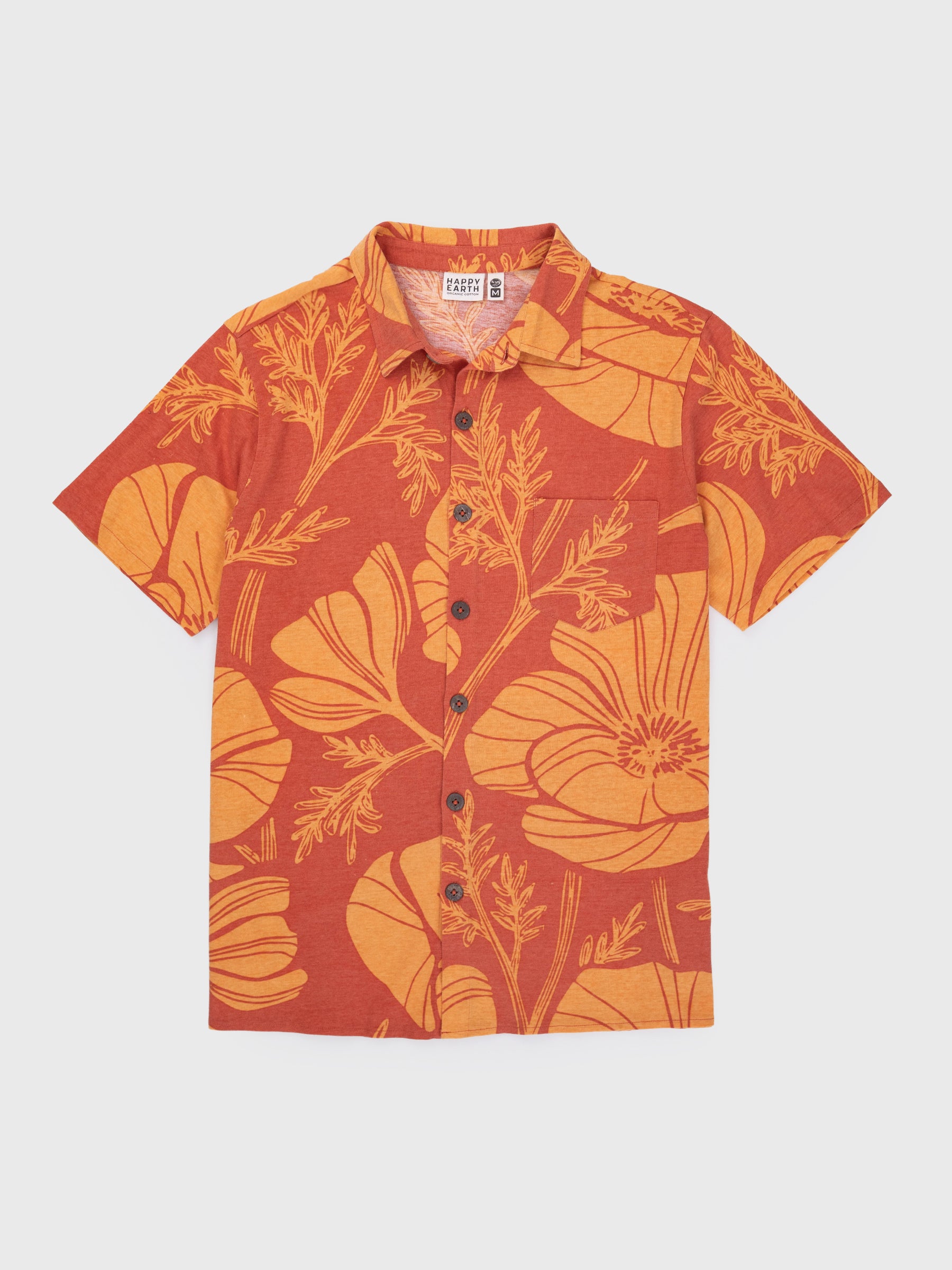 Organic Cotton Camp Shirt | Poppies