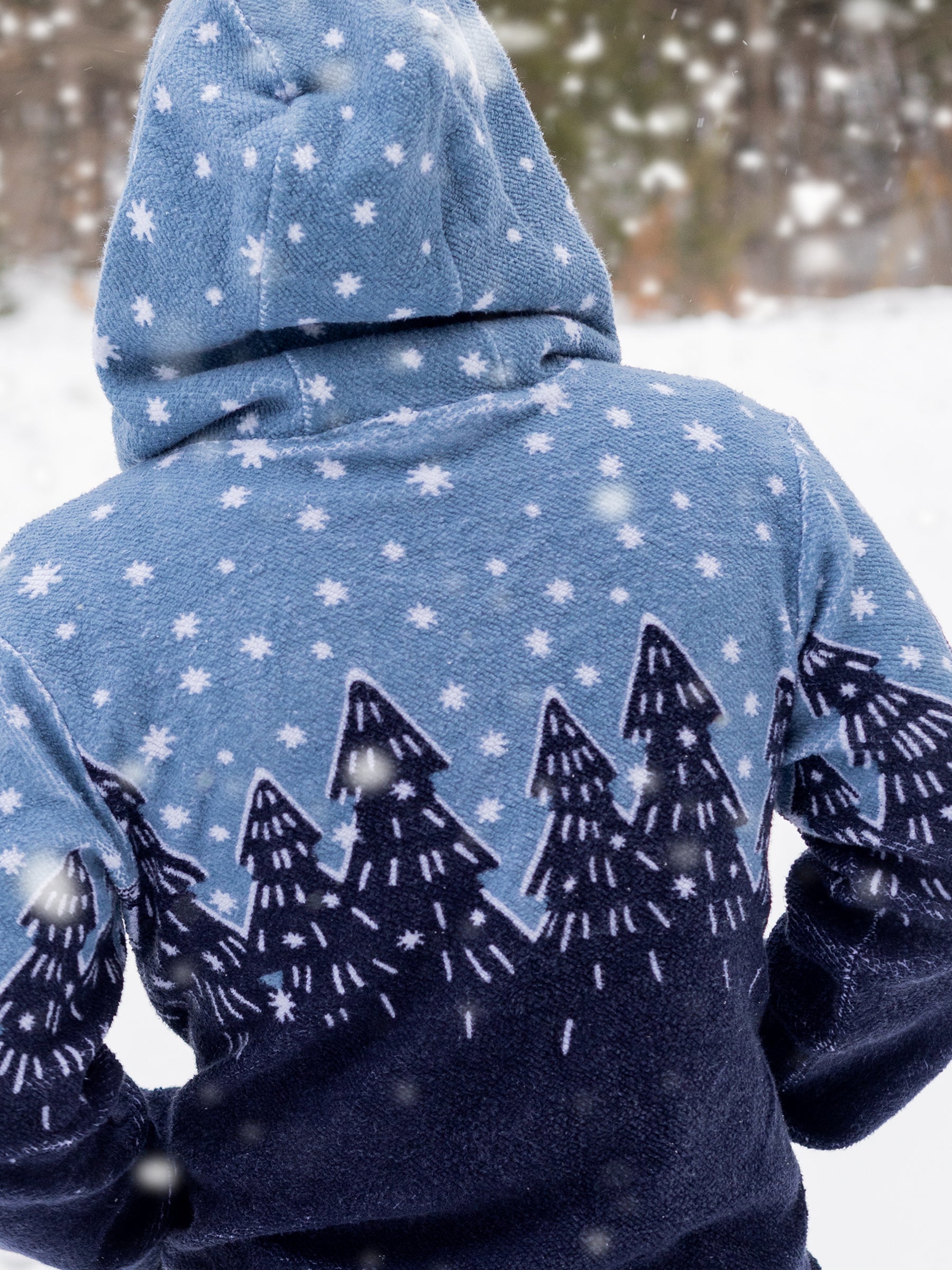 Forest Flurries Sherpa - Organic Cotton Zip-Up Hoodie | Happy Earth