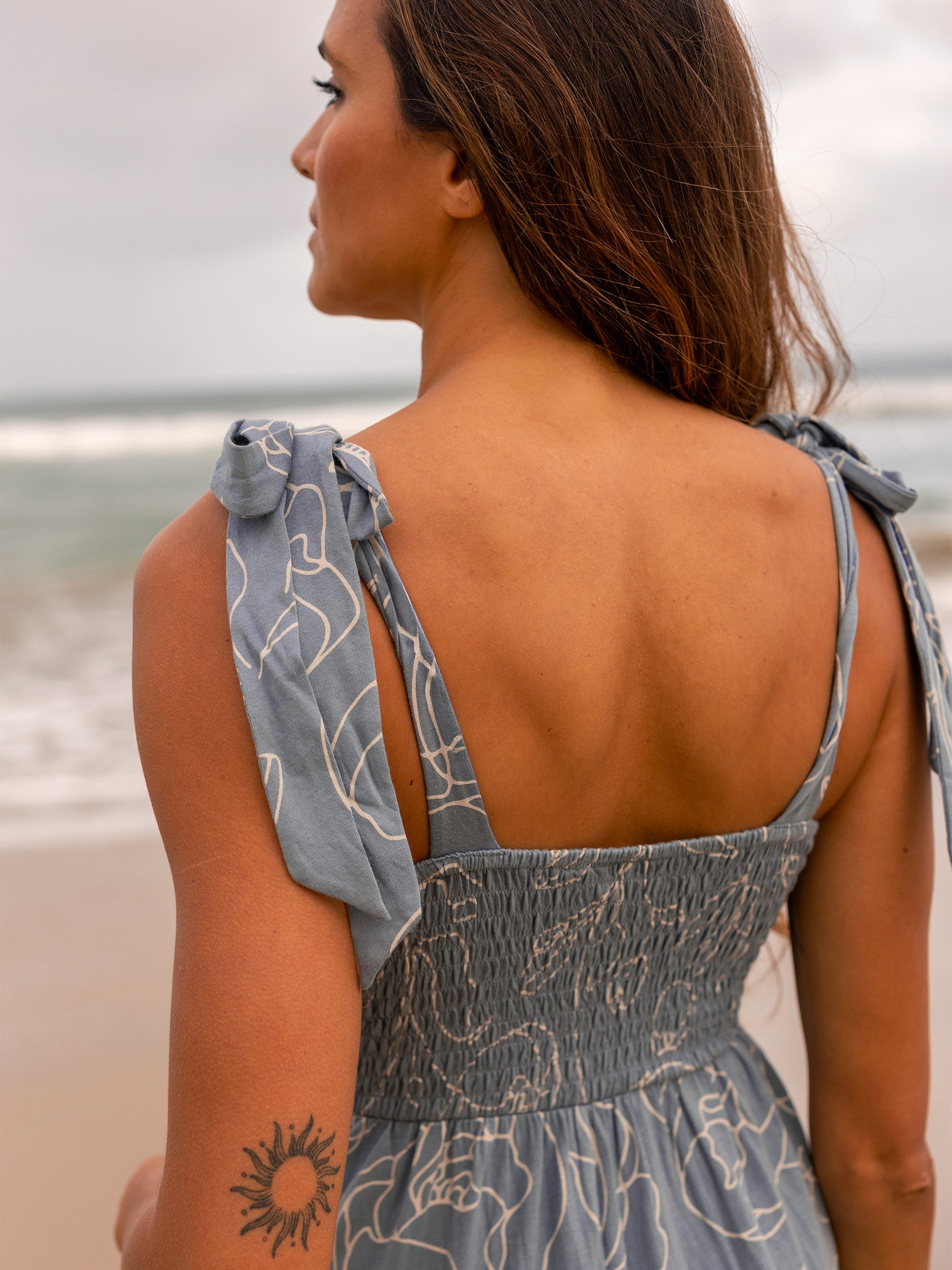 Women's Organic Cotton Smocked Dress | Garden Rose M Women's Organic Cotton Smocked Dress | Garden Rose M