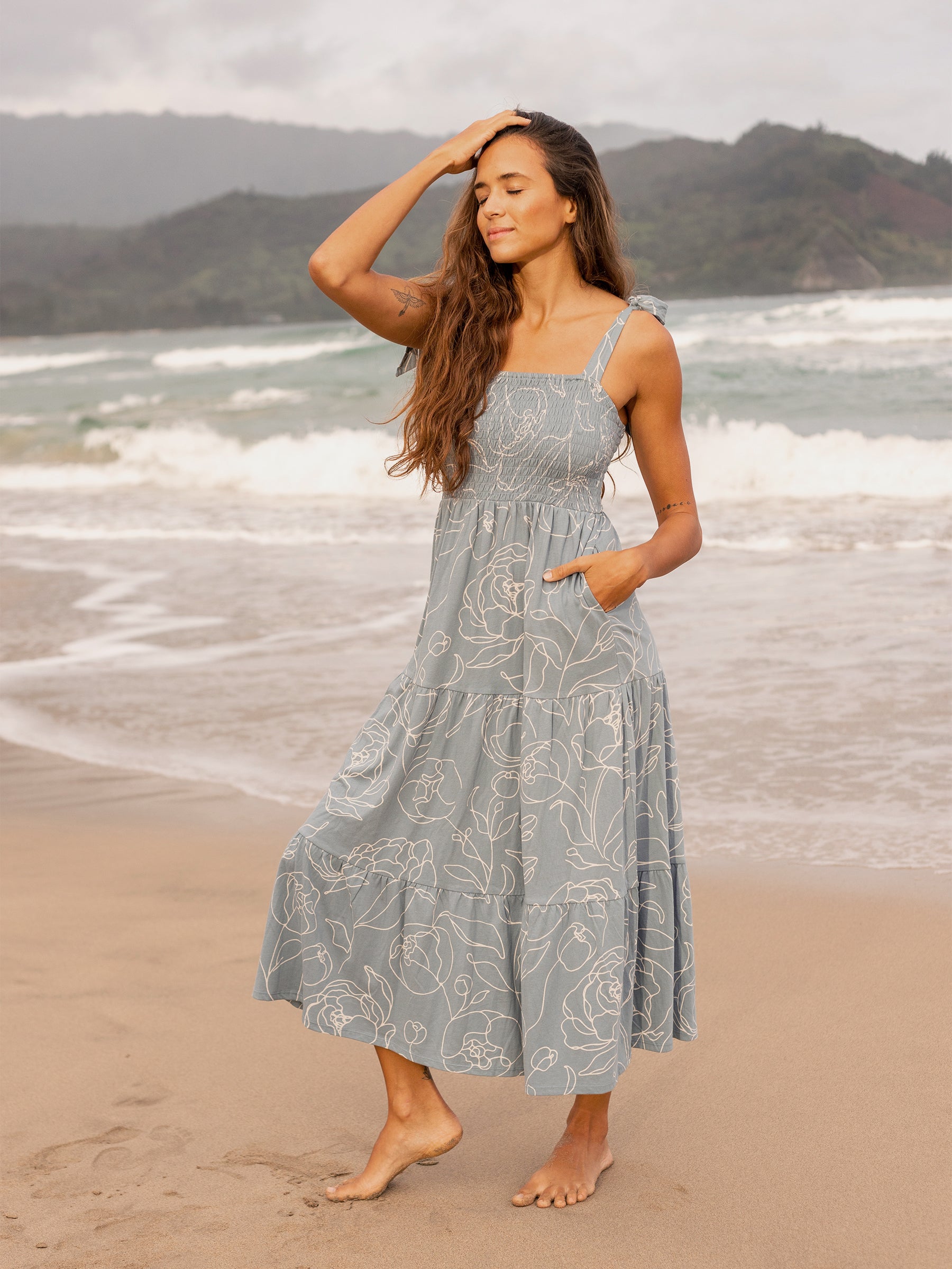 Evie Smocked Dress | Garden Rose
