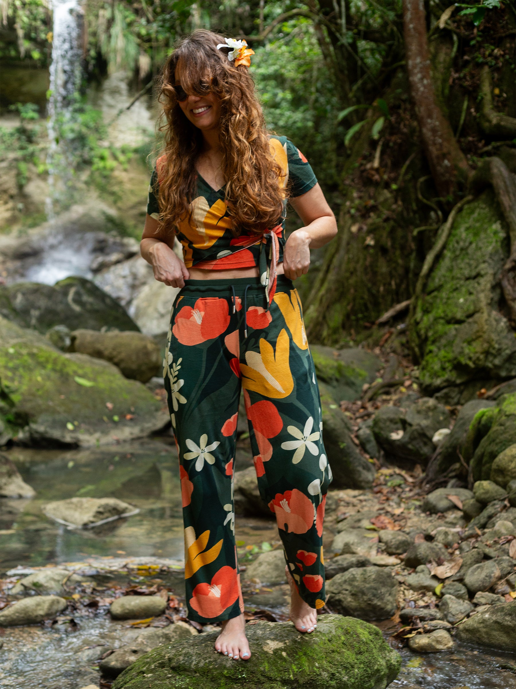 Getaway Pants | Paradise-Organic Pants-Happy Earth
