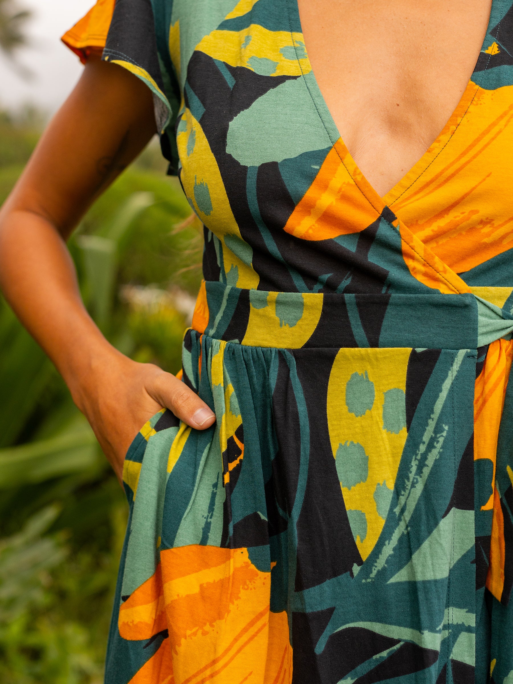 Women's Organic Cotton Wrap Dress | Hanalei