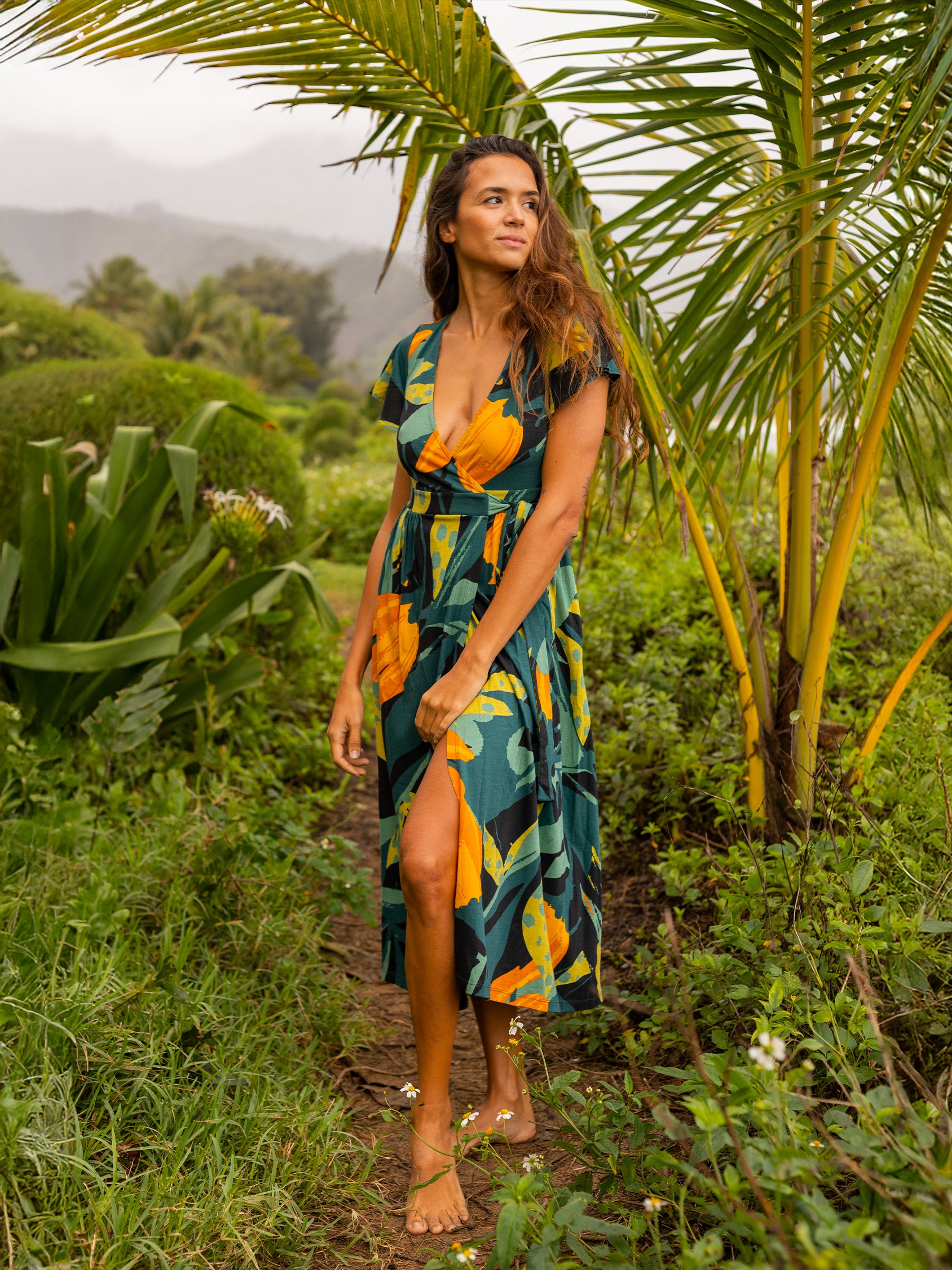 Women's Organic Cotton Wrap Dress | Hanalei