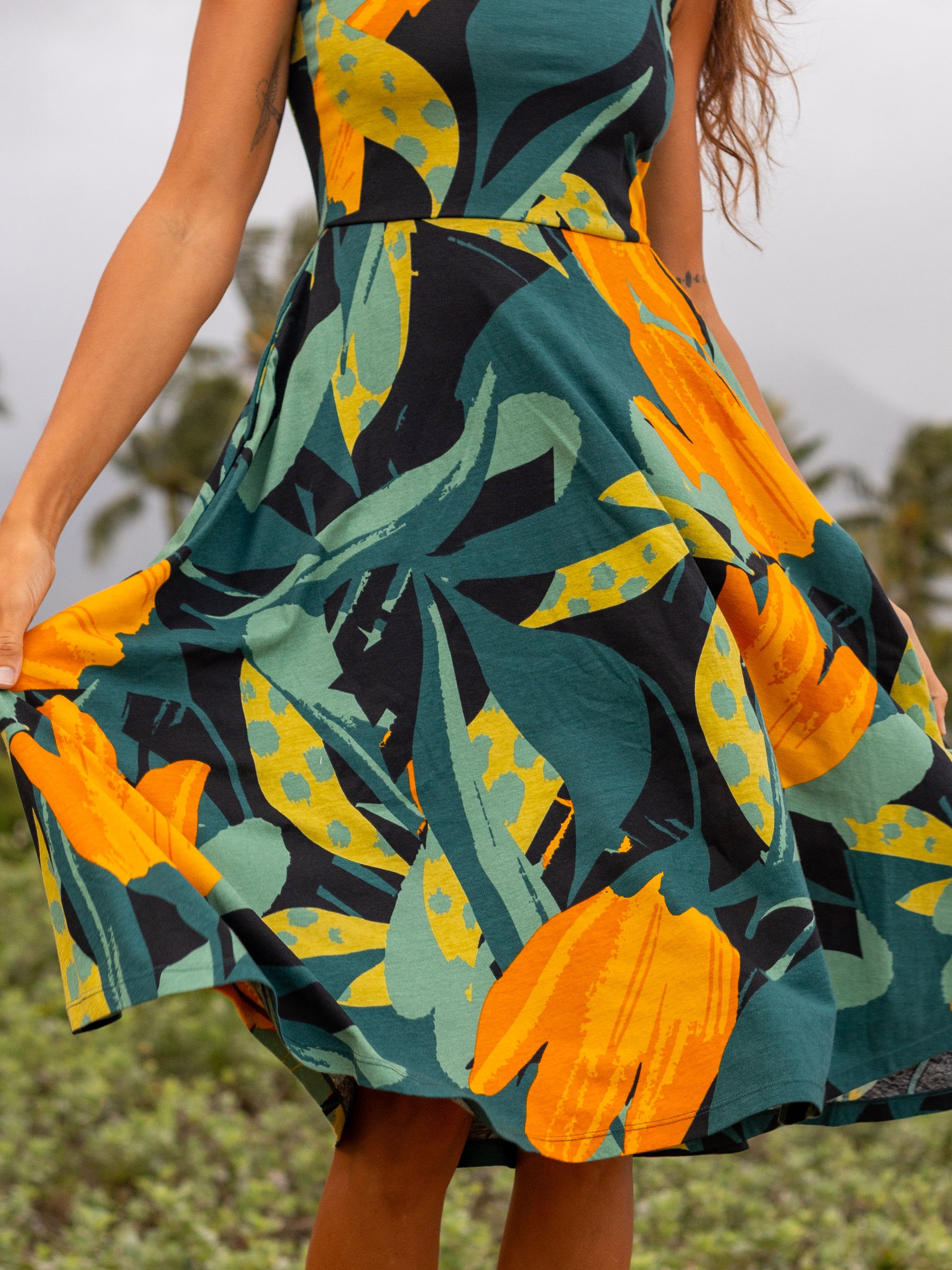 Women's Organic Cotton Midi Dress | Hanalei Women's Organic Cotton Midi Dress | Hanalei