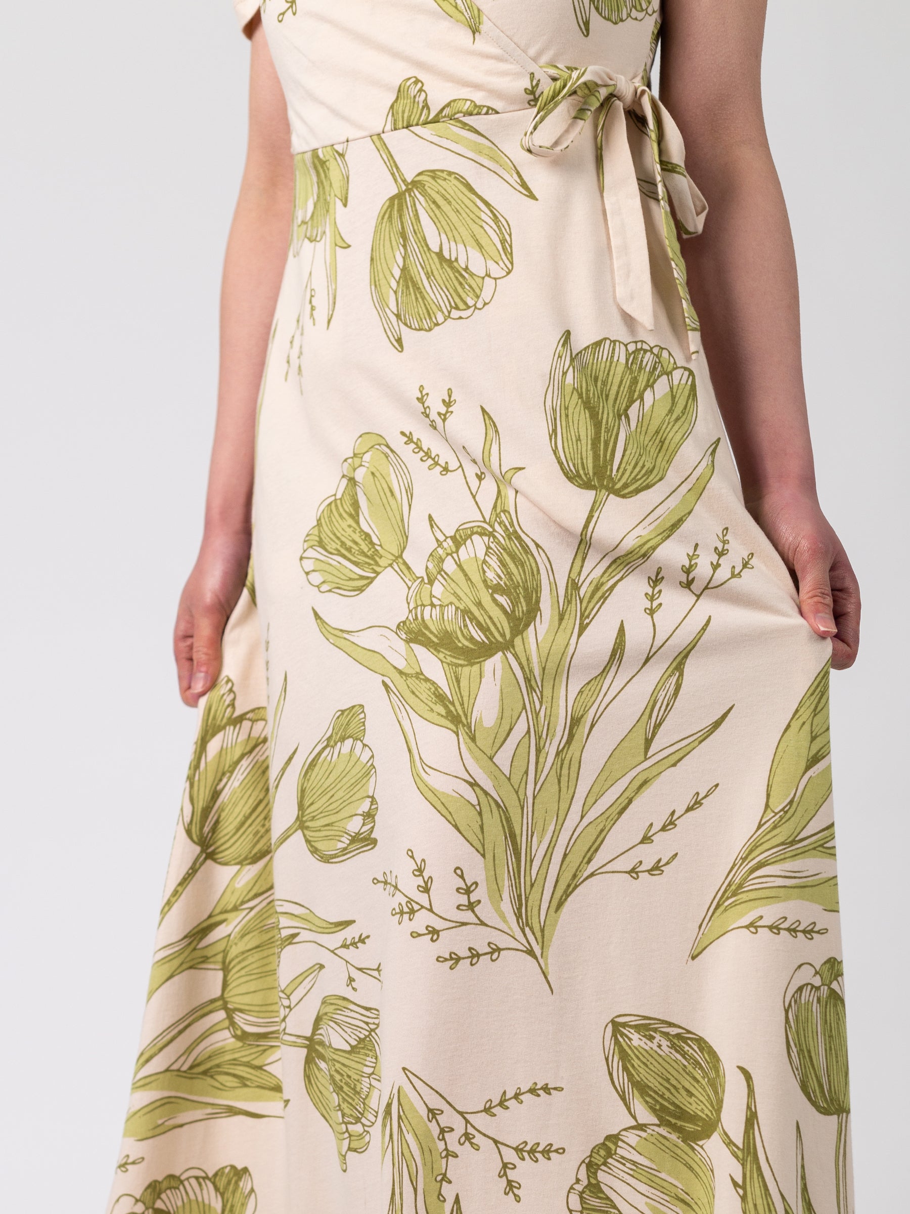 Isla Midi Dress | Les Fleurs-Organic Dress-Happy Earth