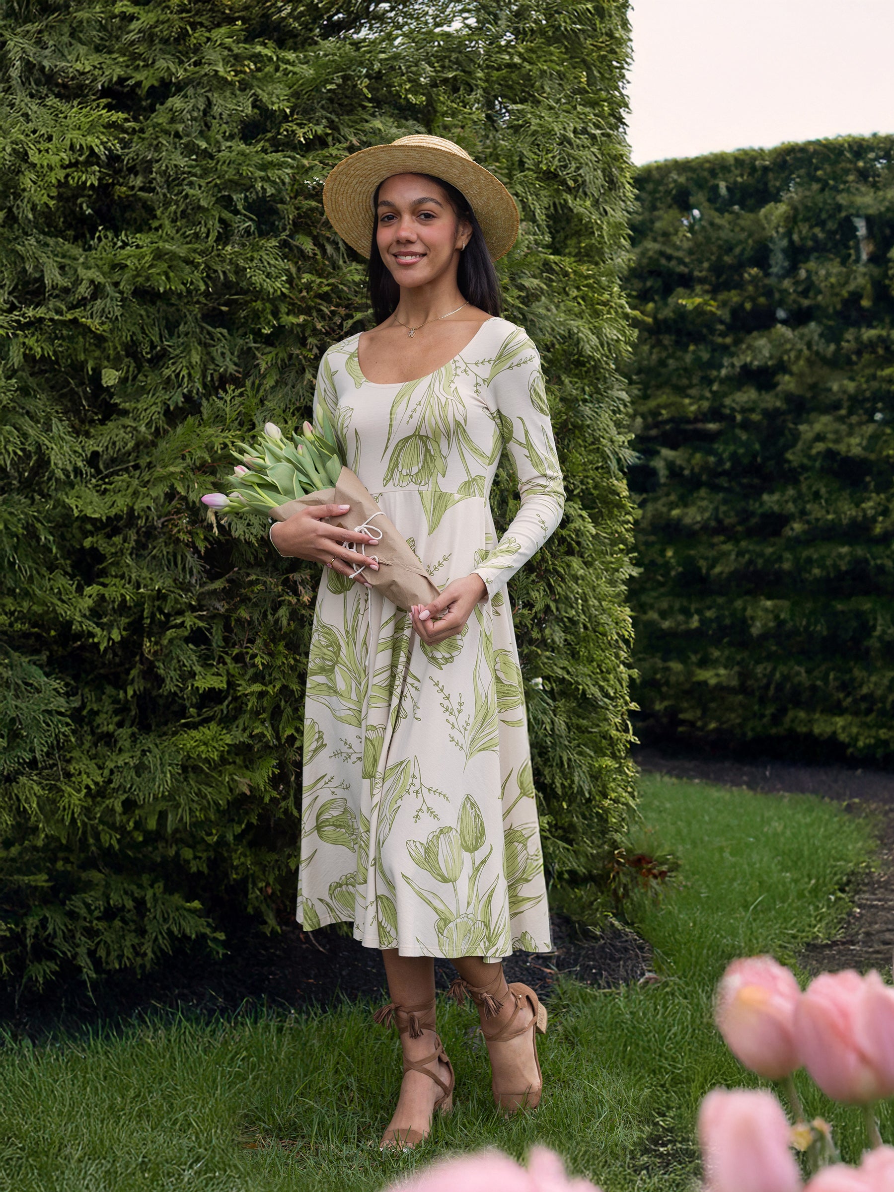 Luna Midi Dress | Les Fleurs